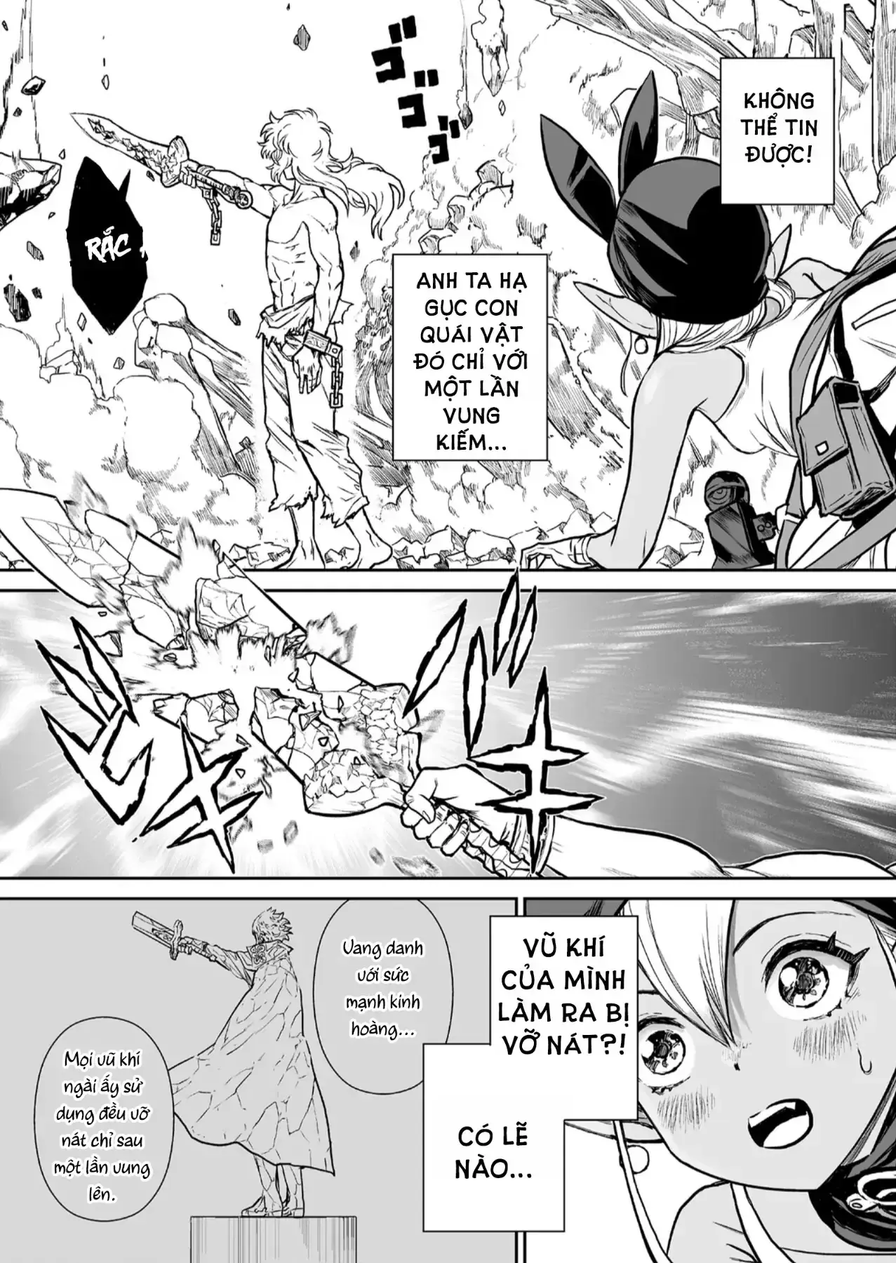 Abandoned ~Tsuyosugite Buki Ga Kowareru Yuusha To Buki Shokunin No Elf~ Chapter 1 - Trang 48