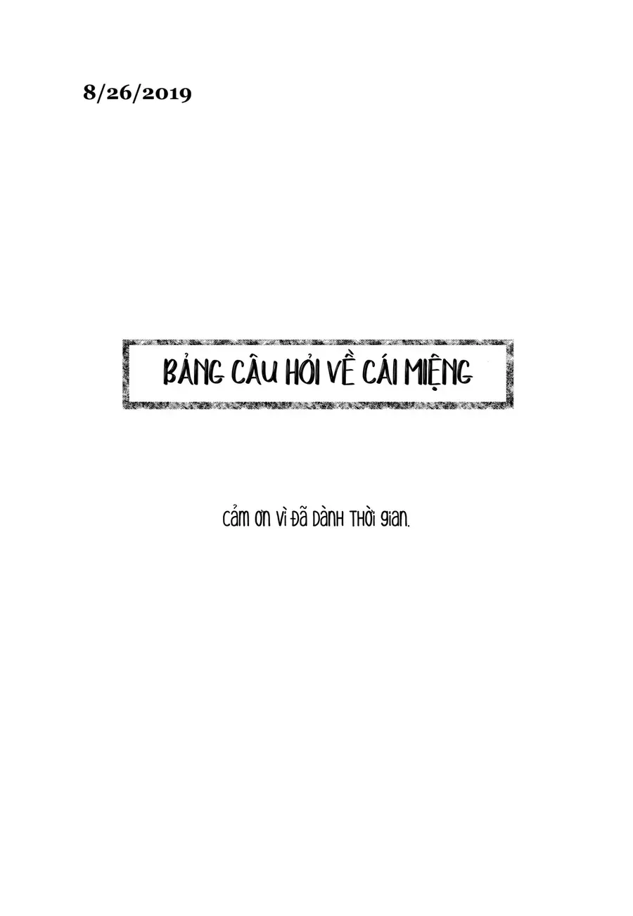 Bảng Câu Hỏi Về Cái Miệng Chapter 1 - Trang 5