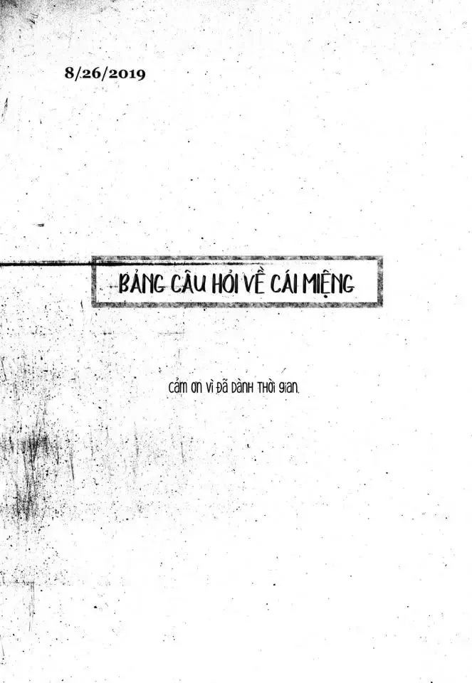 Bảng Câu Hỏi Về Cái Miệng Chapter 2 - Trang 5