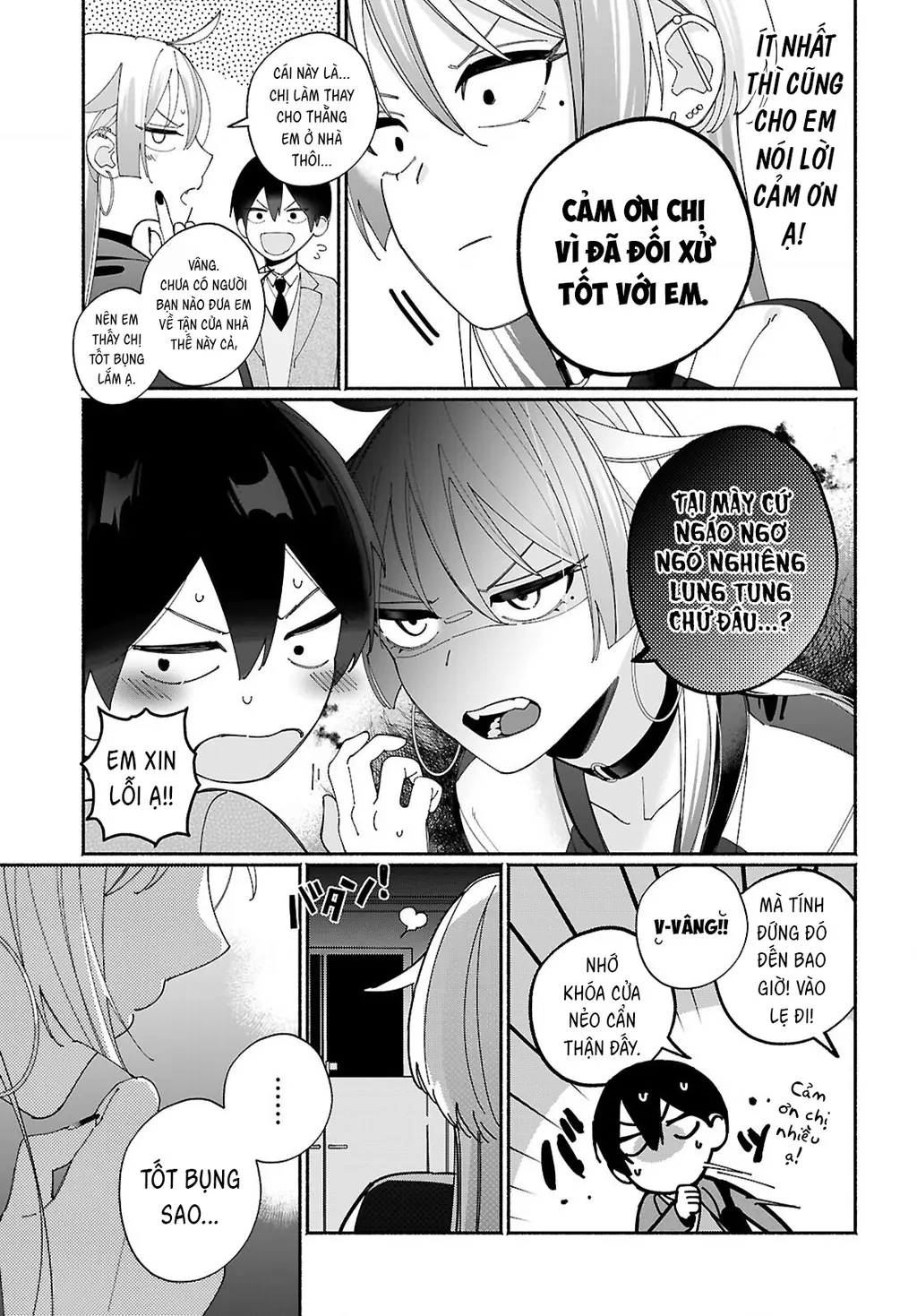 Chị gái của thằng bạn tôi nhìn thì hổ báo nhưng thật ra lại là người tốt Chapter 4 - Trang 9