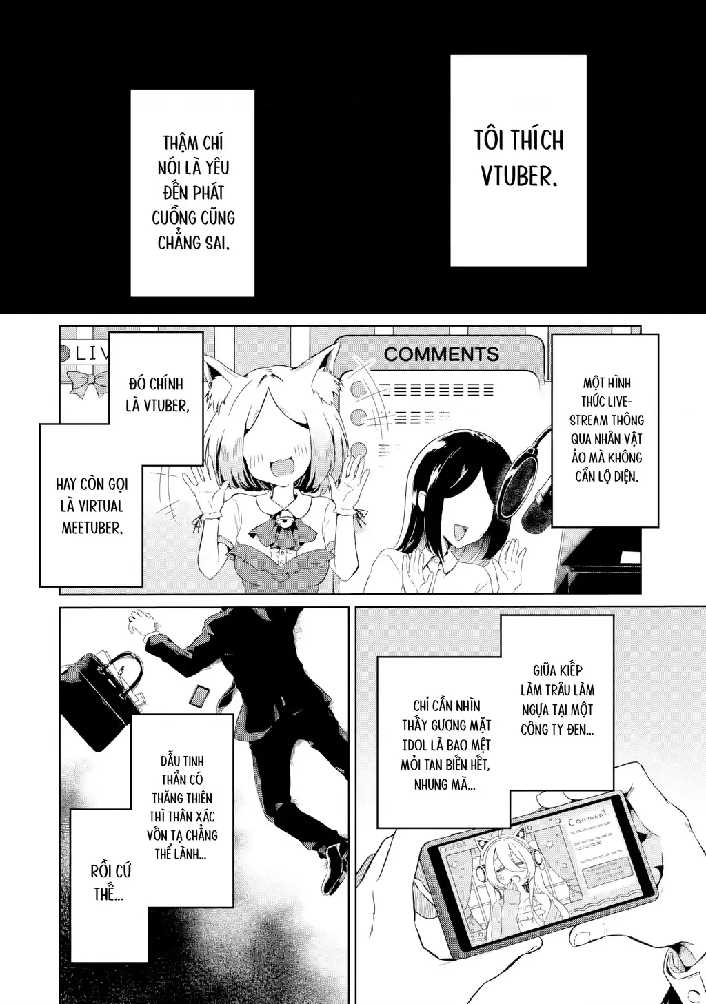 Chuyển sinh thành Vtuber, tôi đi quyến rũ tất cả Vtuber của công ty mình Chapter 1 - Trang 4
