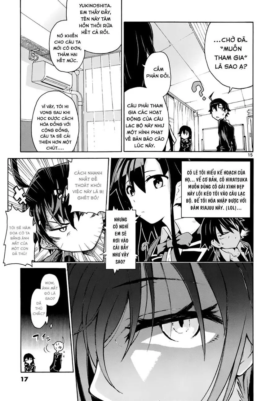 Chuyện Tình Thanh Xuân Bi Hài Của Tôi Quả Nhiên Là Sai Lầm @Comic Chapter 1 - Trang 14