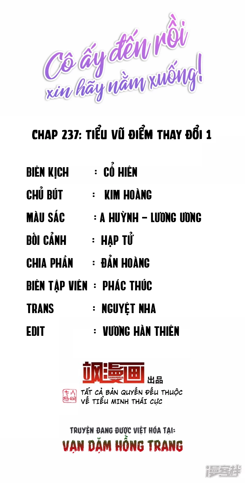 Cô ấy đến rồi, xin hãy nằm xuống! Chapter 237 - Trang 3