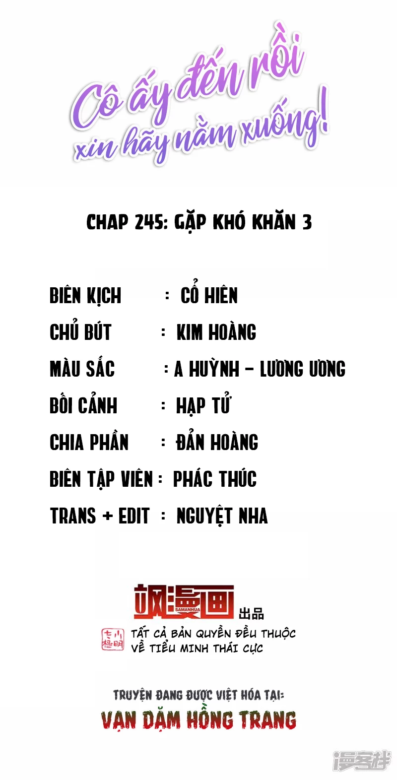 Cô ấy đến rồi, xin hãy nằm xuống! Chapter 245 - Trang 3