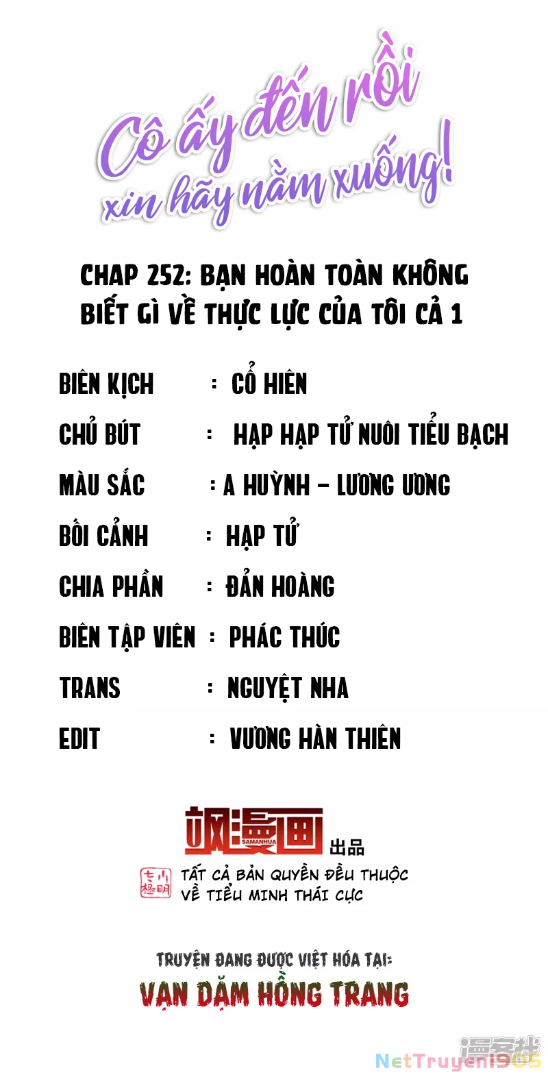 Cô ấy đến rồi, xin hãy nằm xuống! Chapter 252 - Trang 3