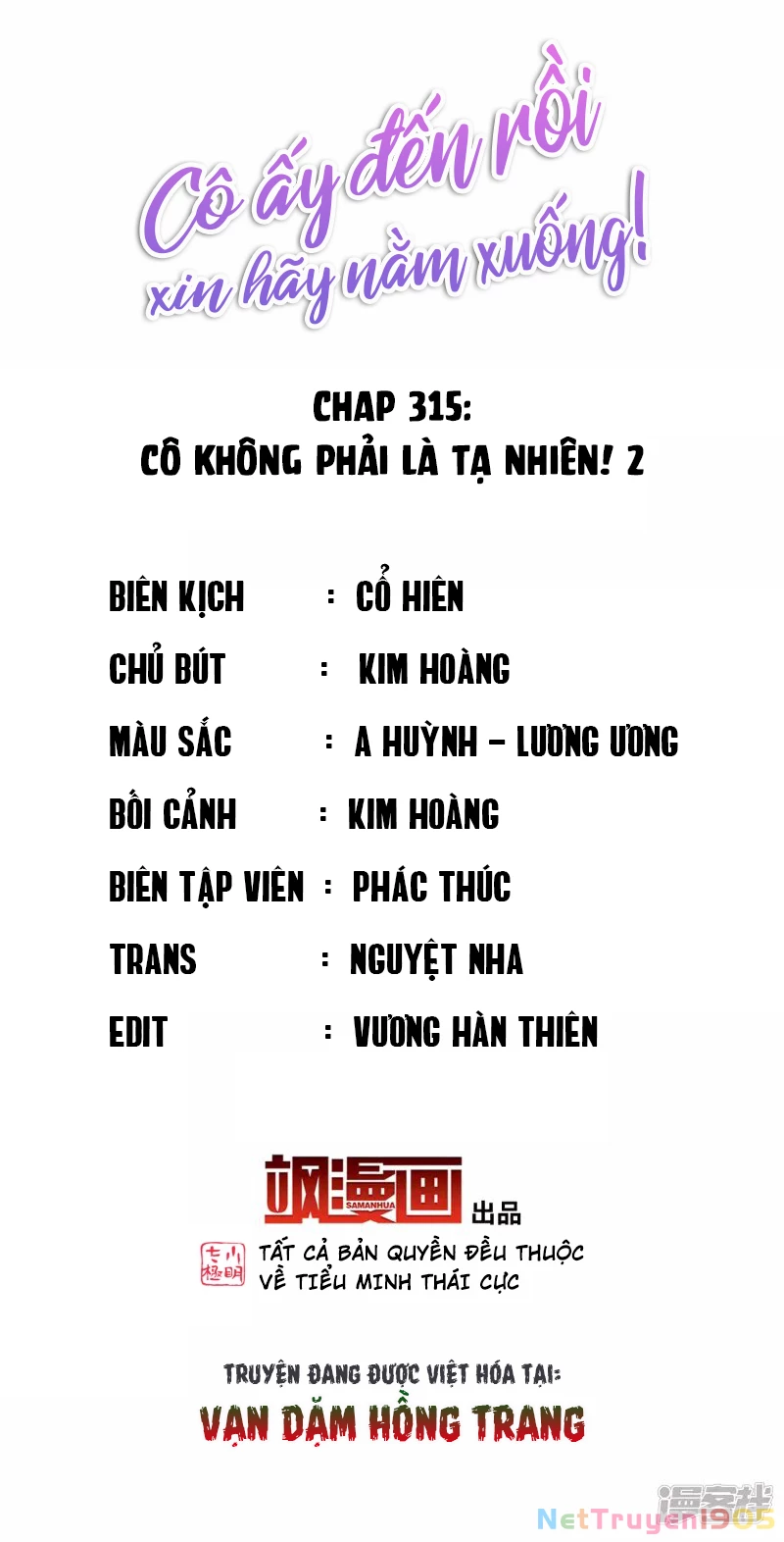 Cô ấy đến rồi, xin hãy nằm xuống! Chapter 315 - Trang 3