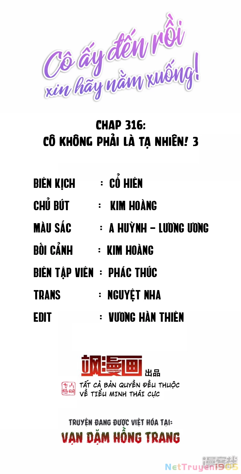 Cô ấy đến rồi, xin hãy nằm xuống! Chapter 316 - Trang 3