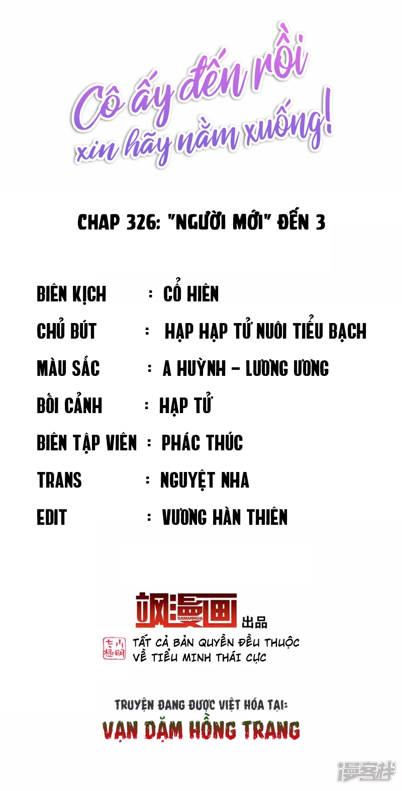 Cô ấy đến rồi, xin hãy nằm xuống! Chapter 326 - Trang 3