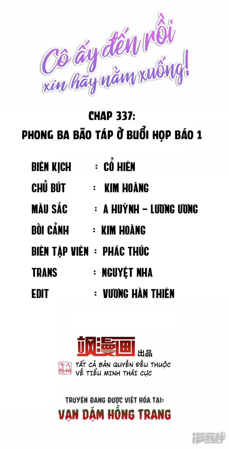 Cô ấy đến rồi, xin hãy nằm xuống! Chapter 337 - Trang 3