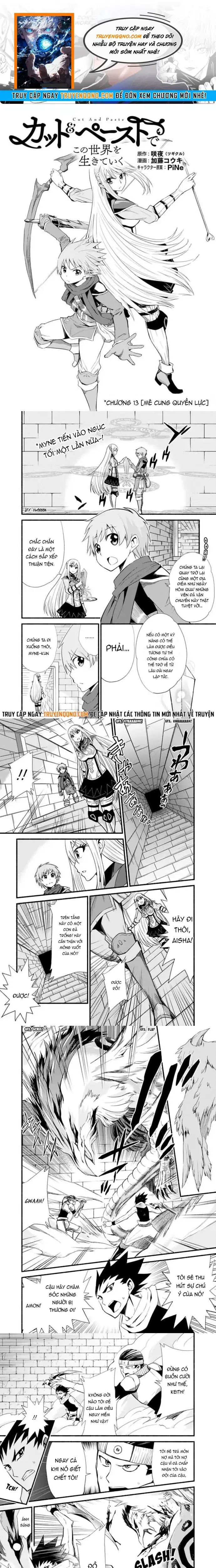 Cut & Paste De Kono Sekai Wo Ikite Iku Chapter 13 - Trang 2