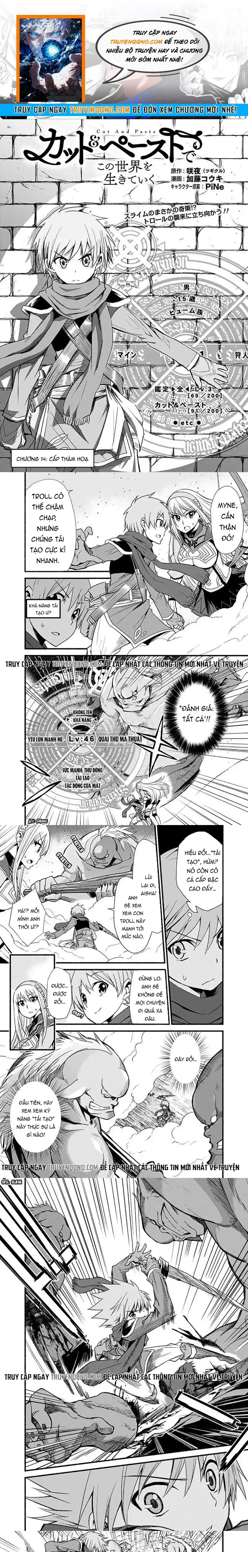 Cut & Paste De Kono Sekai Wo Ikite Iku Chapter 14 - Trang 2