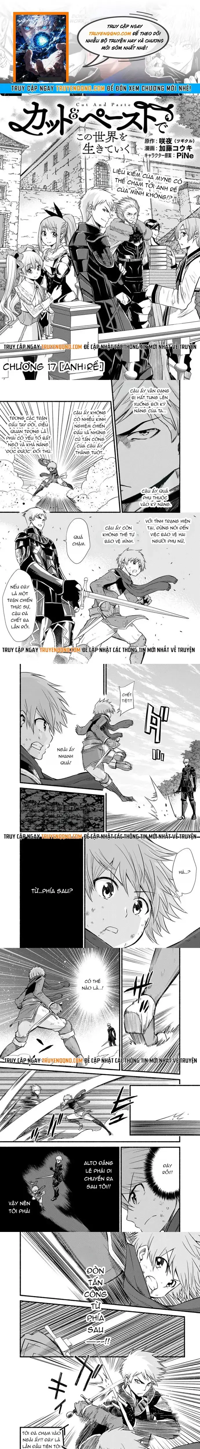 Cut & Paste De Kono Sekai Wo Ikite Iku Chapter 17 - Trang 2