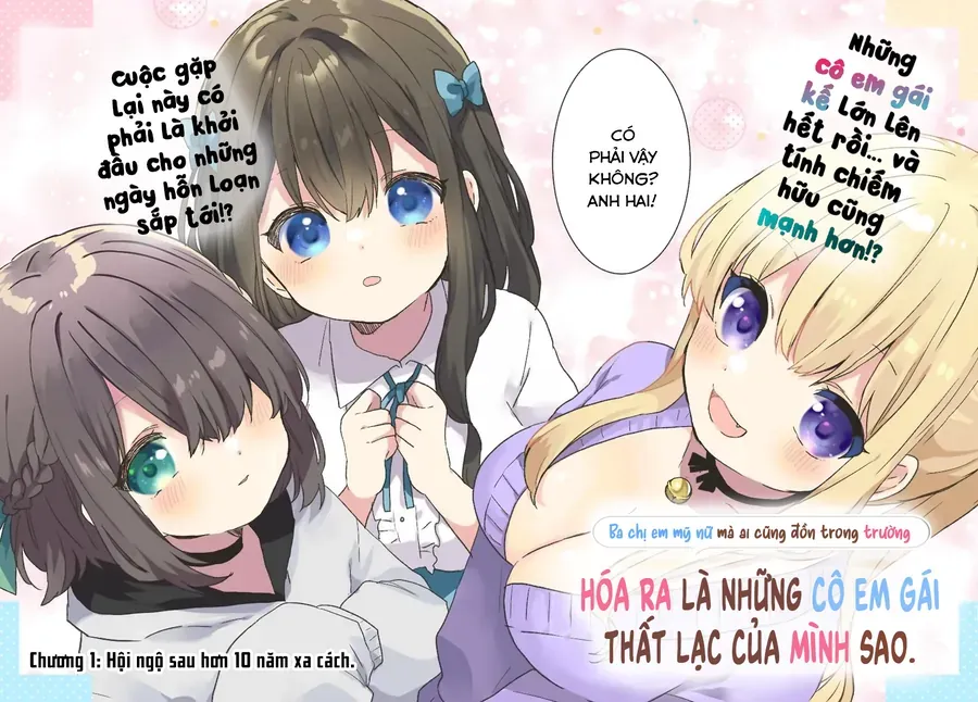 Daigaku Nyuugakuji Kara Uwasa Sareteita Bishoujo San Shimai, Ikiwakareteita Gimai Datta. Chapter 1 - Trang 3
