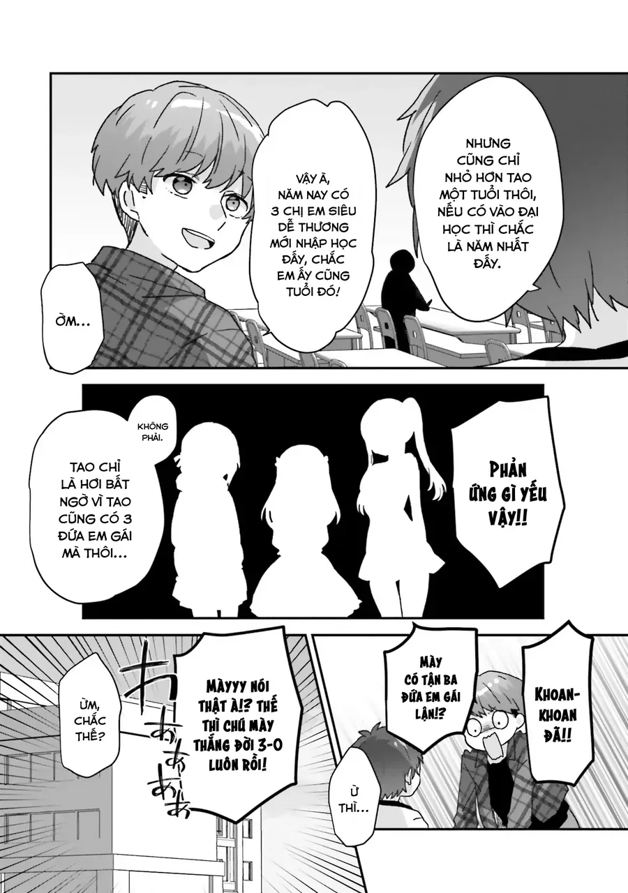 Daigaku Nyuugakuji Kara Uwasa Sareteita Bishoujo San Shimai, Ikiwakareteita Gimai Datta. Chapter 1 - Trang 7