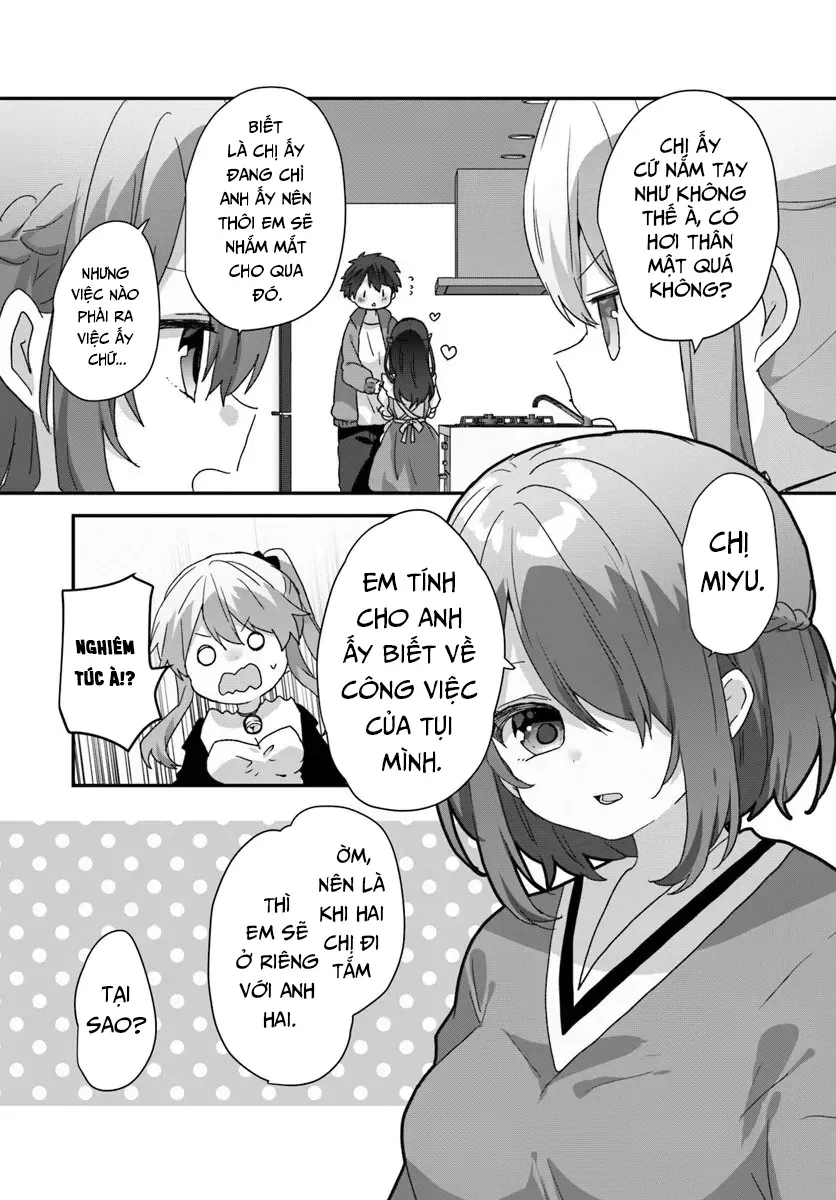 Daigaku Nyuugakuji Kara Uwasa Sareteita Bishoujo San Shimai, Ikiwakareteita Gimai Datta. Chapter 11 - Trang 10