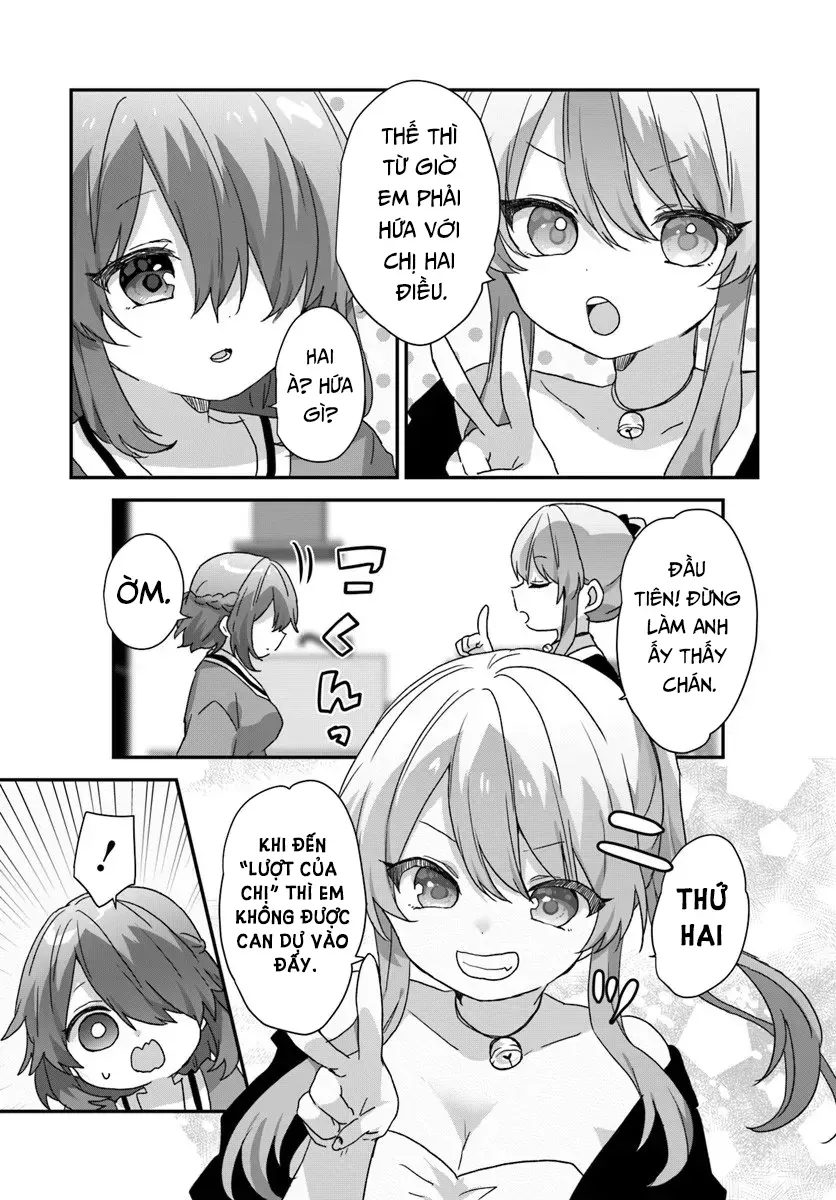 Daigaku Nyuugakuji Kara Uwasa Sareteita Bishoujo San Shimai, Ikiwakareteita Gimai Datta. Chapter 11 - Trang 12