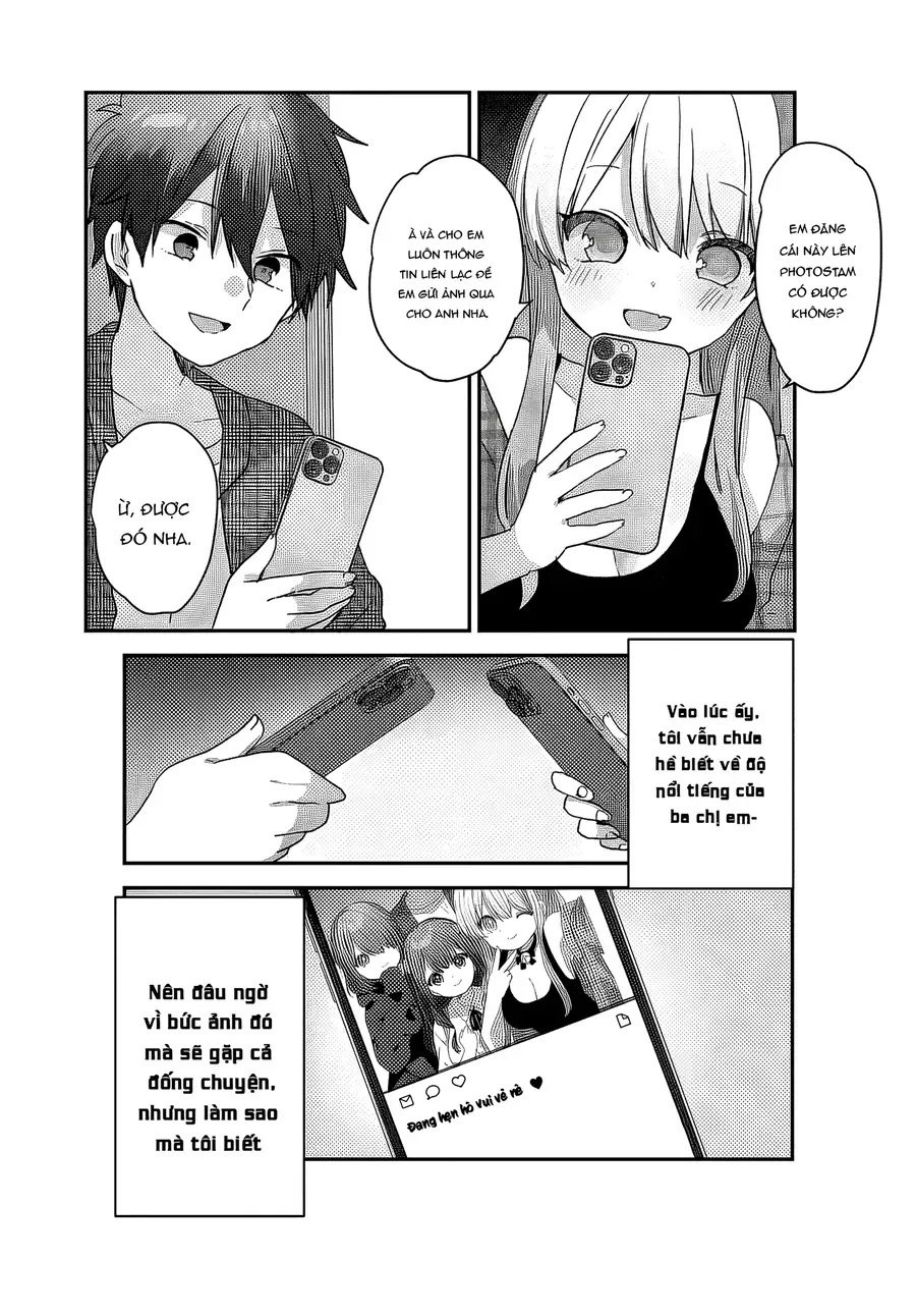 Daigaku Nyuugakuji Kara Uwasa Sareteita Bishoujo San Shimai, Ikiwakareteita Gimai Datta. Chapter 2 - Trang 25