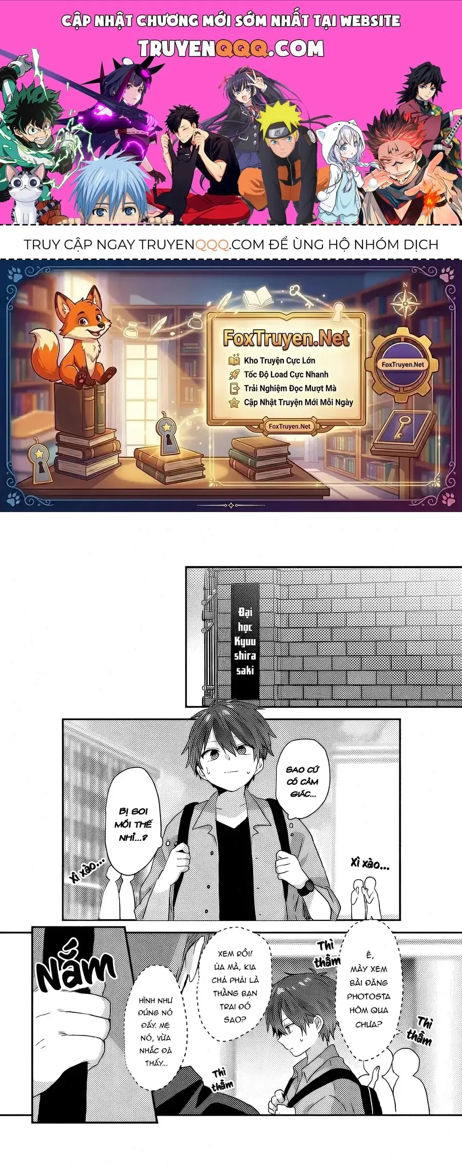 Daigaku Nyuugakuji Kara Uwasa Sareteita Bishoujo San Shimai, Ikiwakareteita Gimai Datta. Chapter 3 - Trang 2