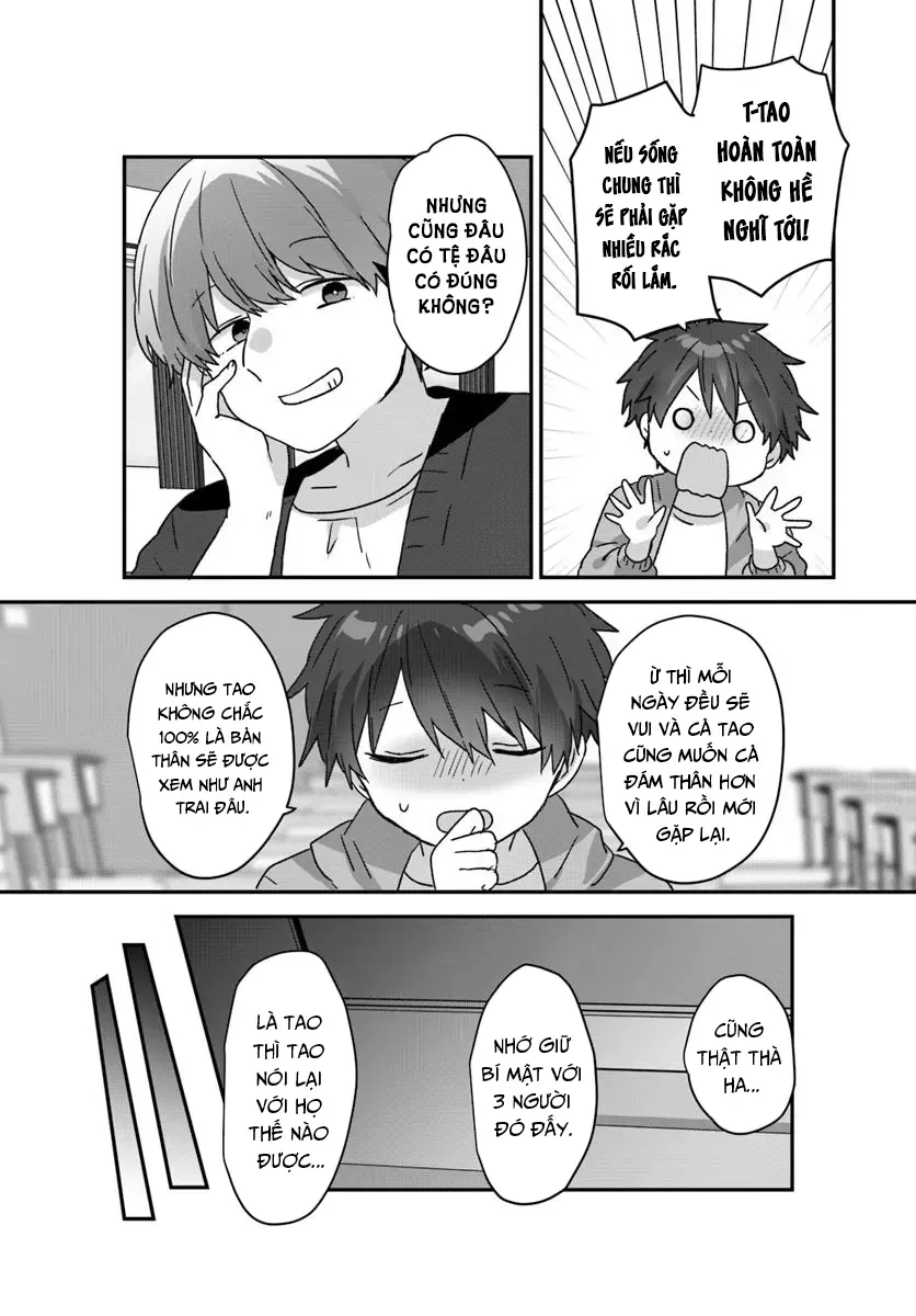 Daigaku Nyuugakuji Kara Uwasa Sareteita Bishoujo San Shimai, Ikiwakareteita Gimai Datta. Chapter 8 - Trang 12