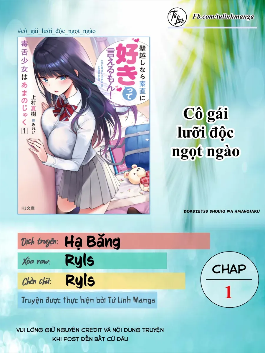 Dokuzetsu Shoujo Wa Amanojaku ~Kabegoshi Nara Sunao Ni Sukitte Ierumon!~ Chapter 1 - Trang 3
