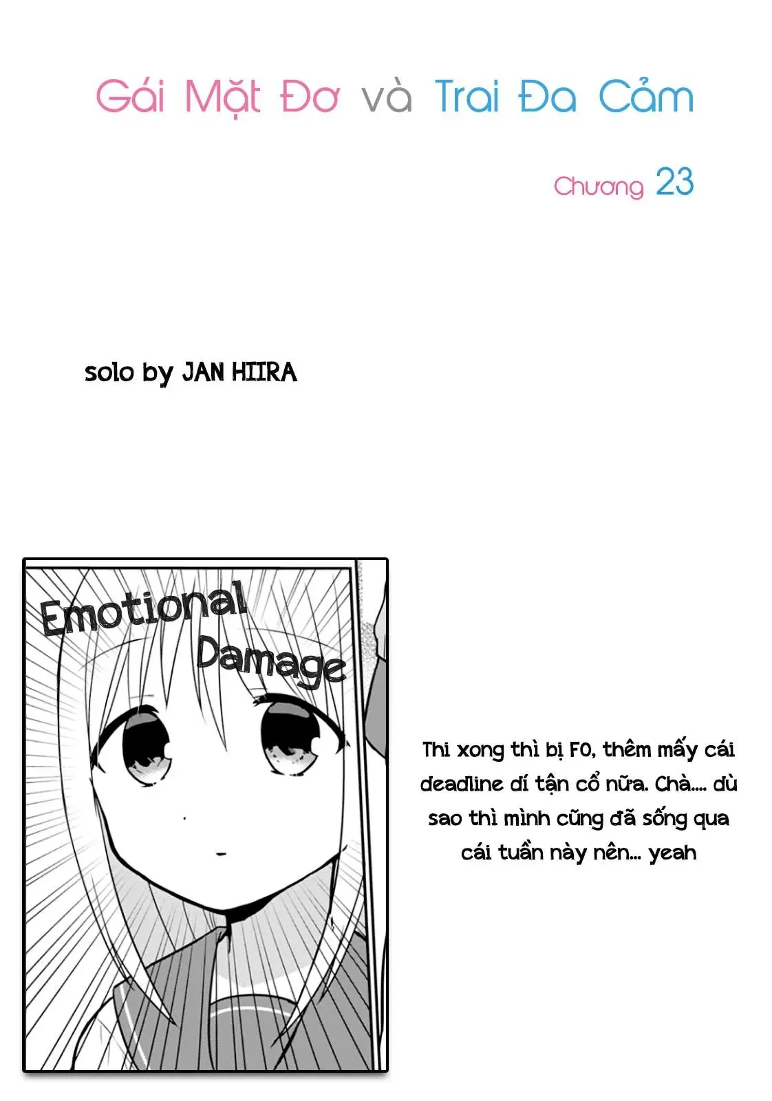Gái Mặt Đơ Và Trai Đa Cảm Chap Chapter 23 - Trang 13