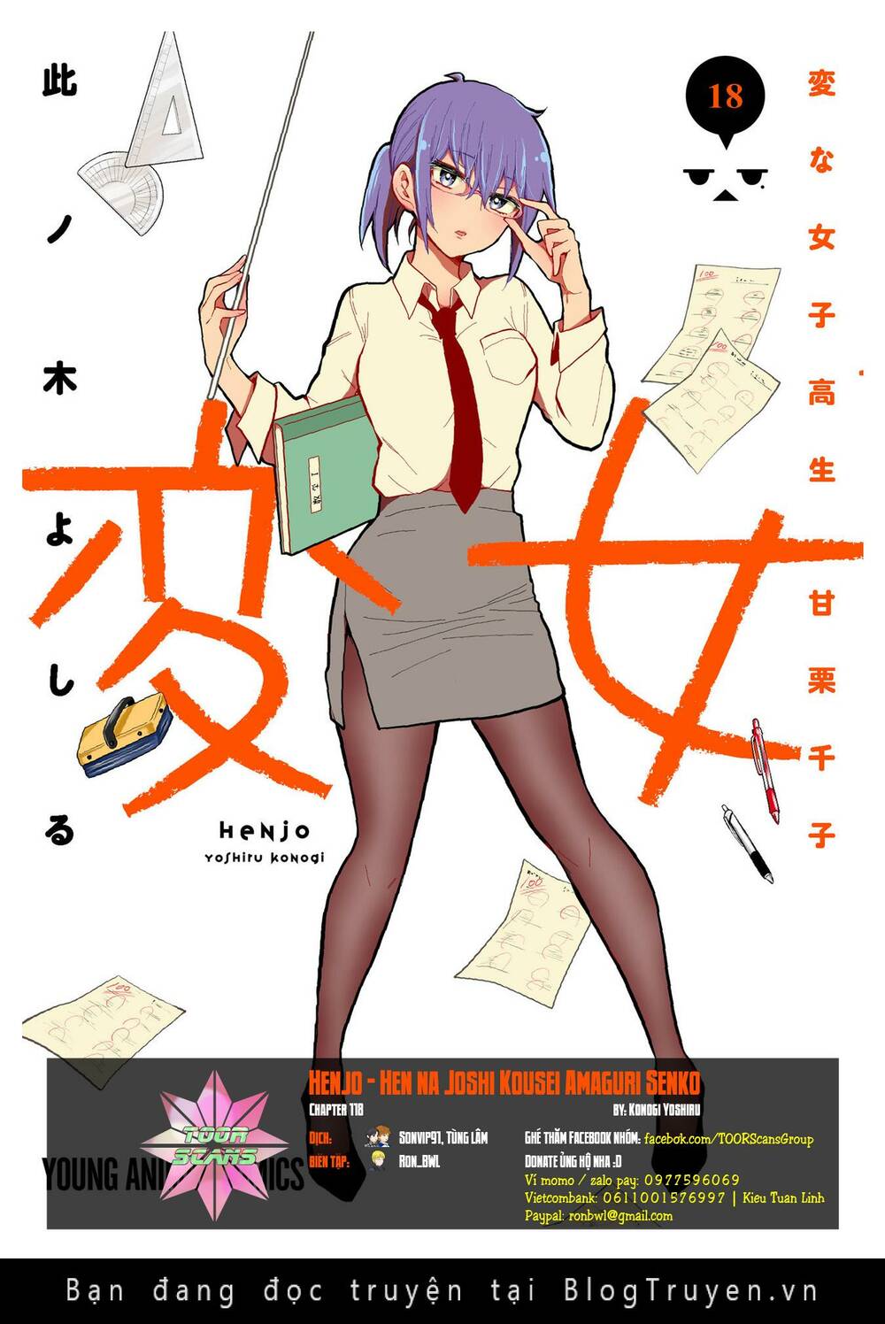 Henjo - Hen Na Joshi Kousei Amaguri Chiko Chapter 118 - Trang 2