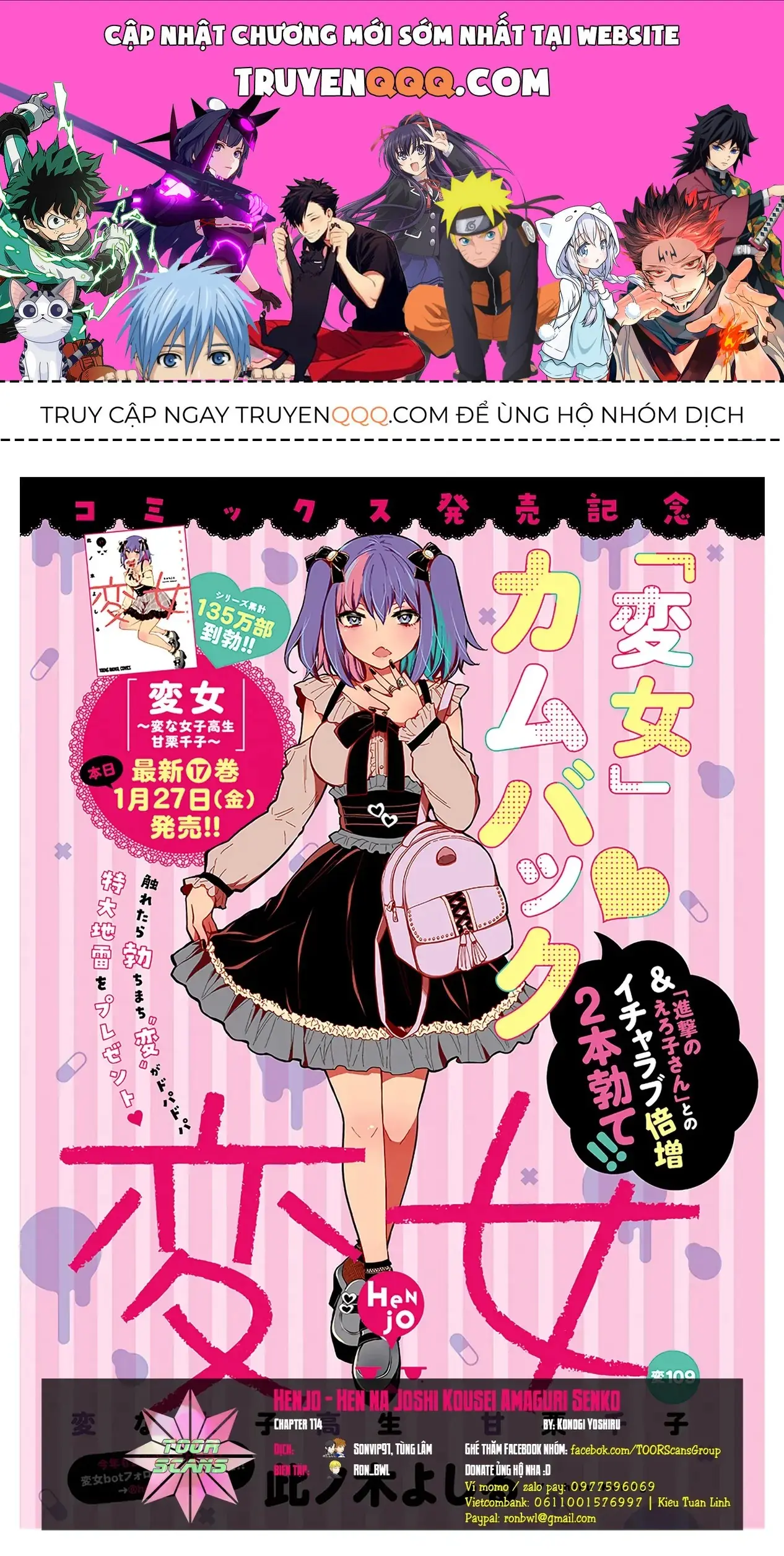 Henjo ~Hen Na Joshi Kousei Amaguri Senko~ Chapter 114 - Trang 2