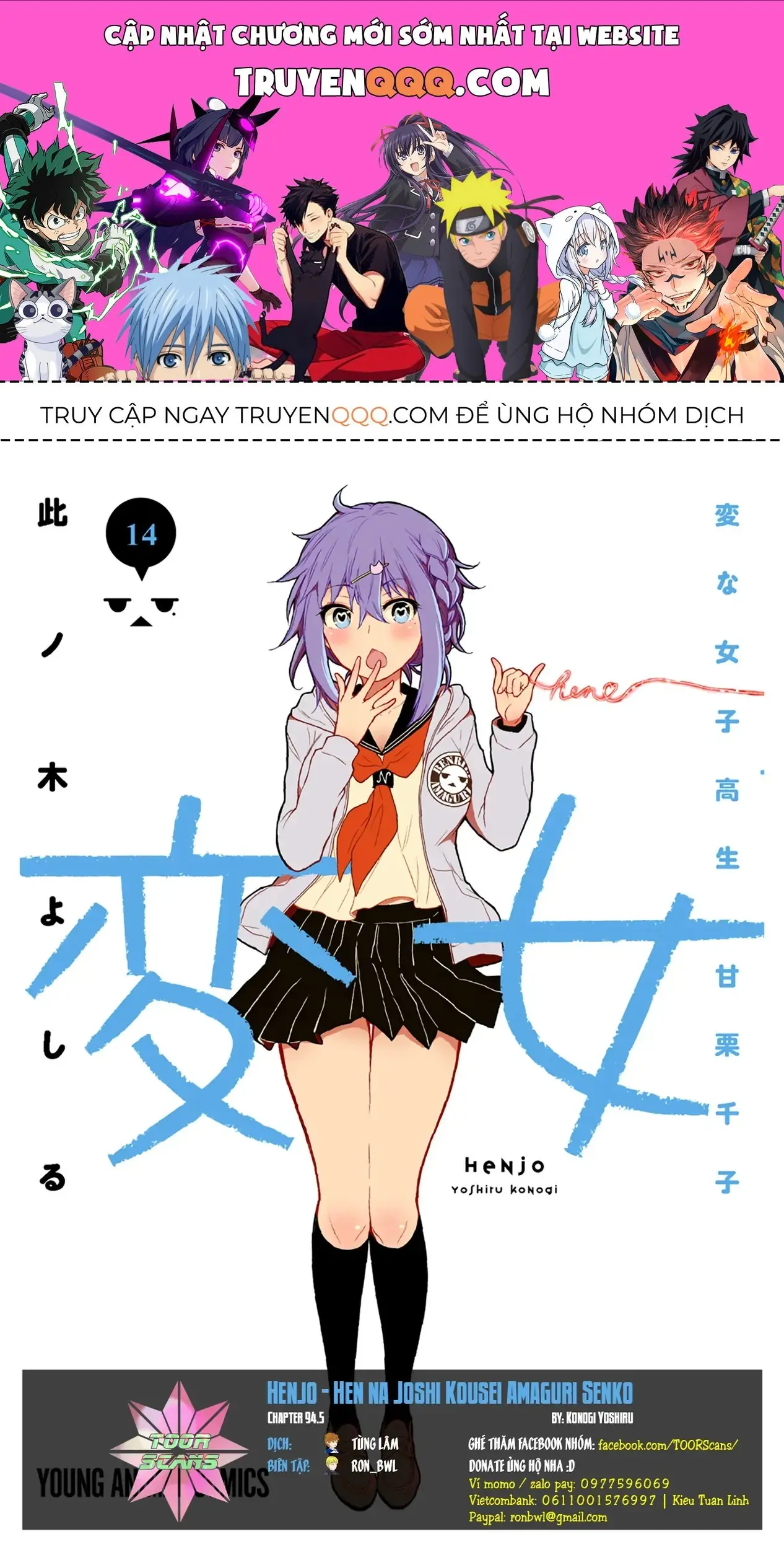 Henjo ~Hen Na Joshi Kousei Amaguri Senko~ Chapter 94.5 - Trang 2