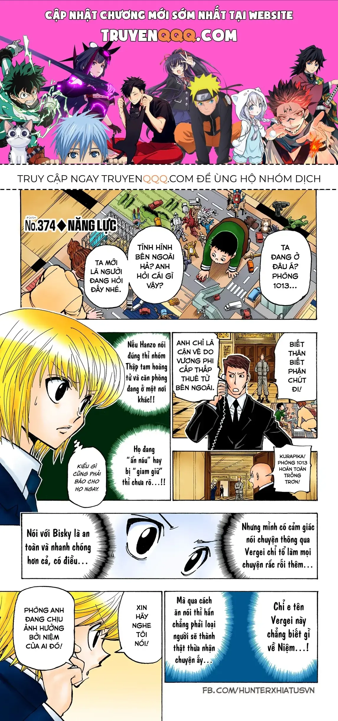 Hunter×Hunter (Digital Colored) Chapter 374 - Trang 2