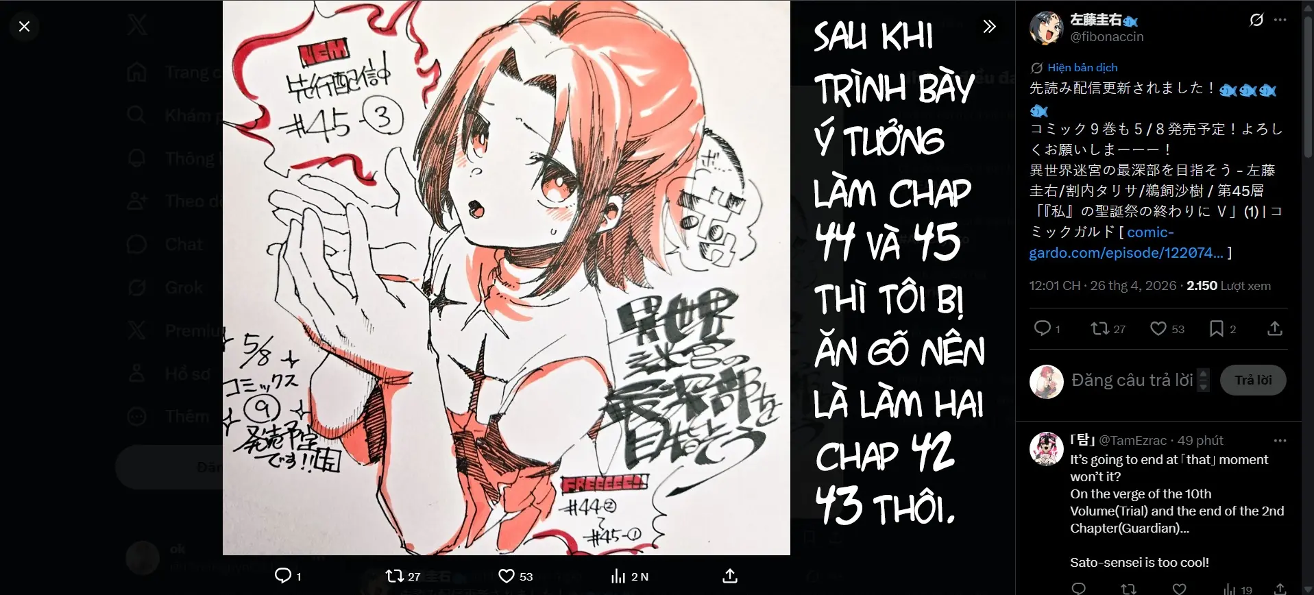 Isekai Meikyuu No Saishinbu Wo Mezasou Chapter 43 - Trang 26