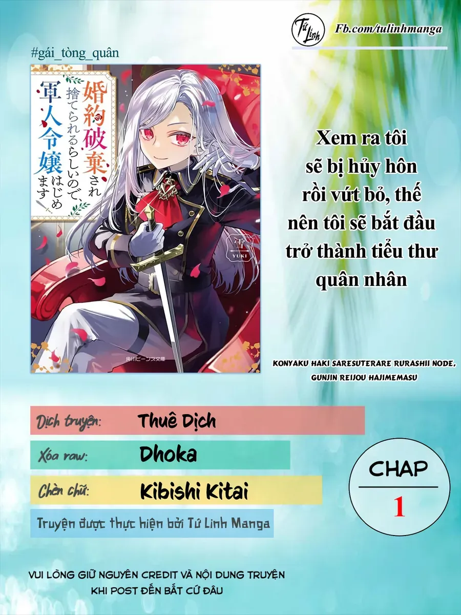 Konyaku Haki Sare Suterare Rurashii Node, Gunjin Reijou Hajimemasu Chapter 1 - Trang 3