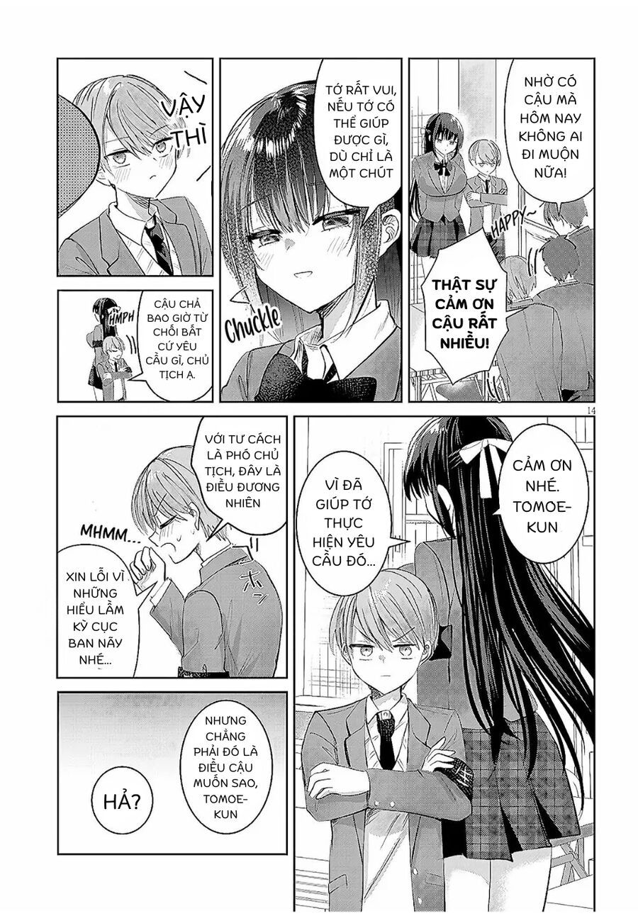 Kotowarenai Kaichou Wa Tomoe-Kun Ni Dake Shite Agetai Chapter 1 - Trang 14