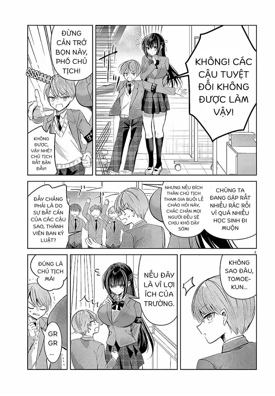 Kotowarenai Kaichou Wa Tomoe-Kun Ni Dake Shite Agetai Chapter 1 - Trang 4