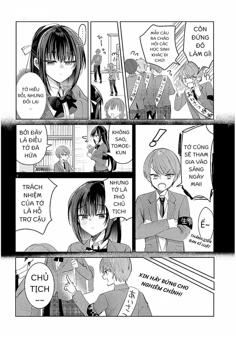Kotowarenai Kaichou Wa Tomoe-Kun Ni Dake Shite Agetai Chapter 1 - Trang 7