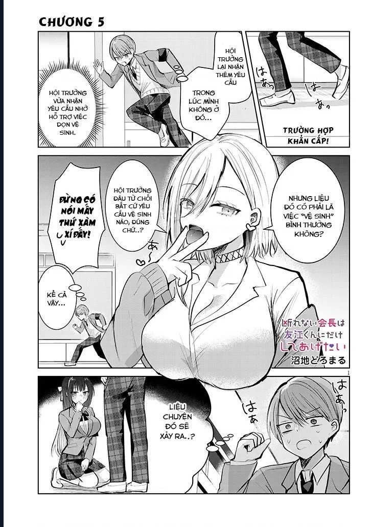 Kotowarenai Kaichou Wa Tomoe-Kun Ni Dake Shite Agetai Chapter 5 - Trang 2