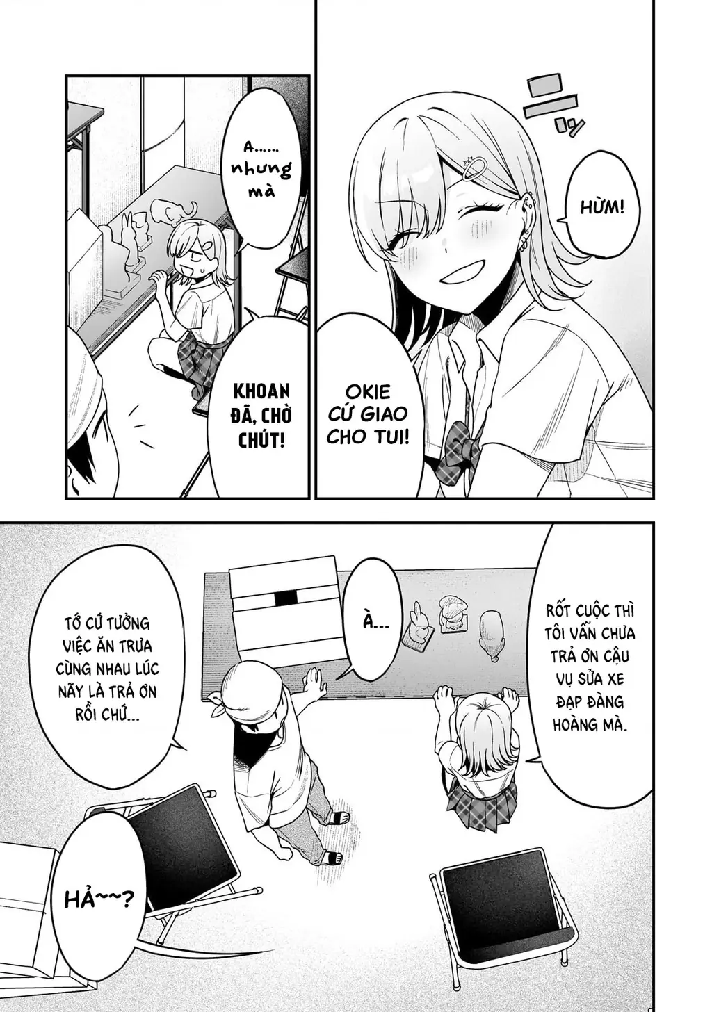 Lỡ tay sửa xe cho nàng Gyaru, ai dè lại bị nàng bám lấy Chapter 3 - Trang 23