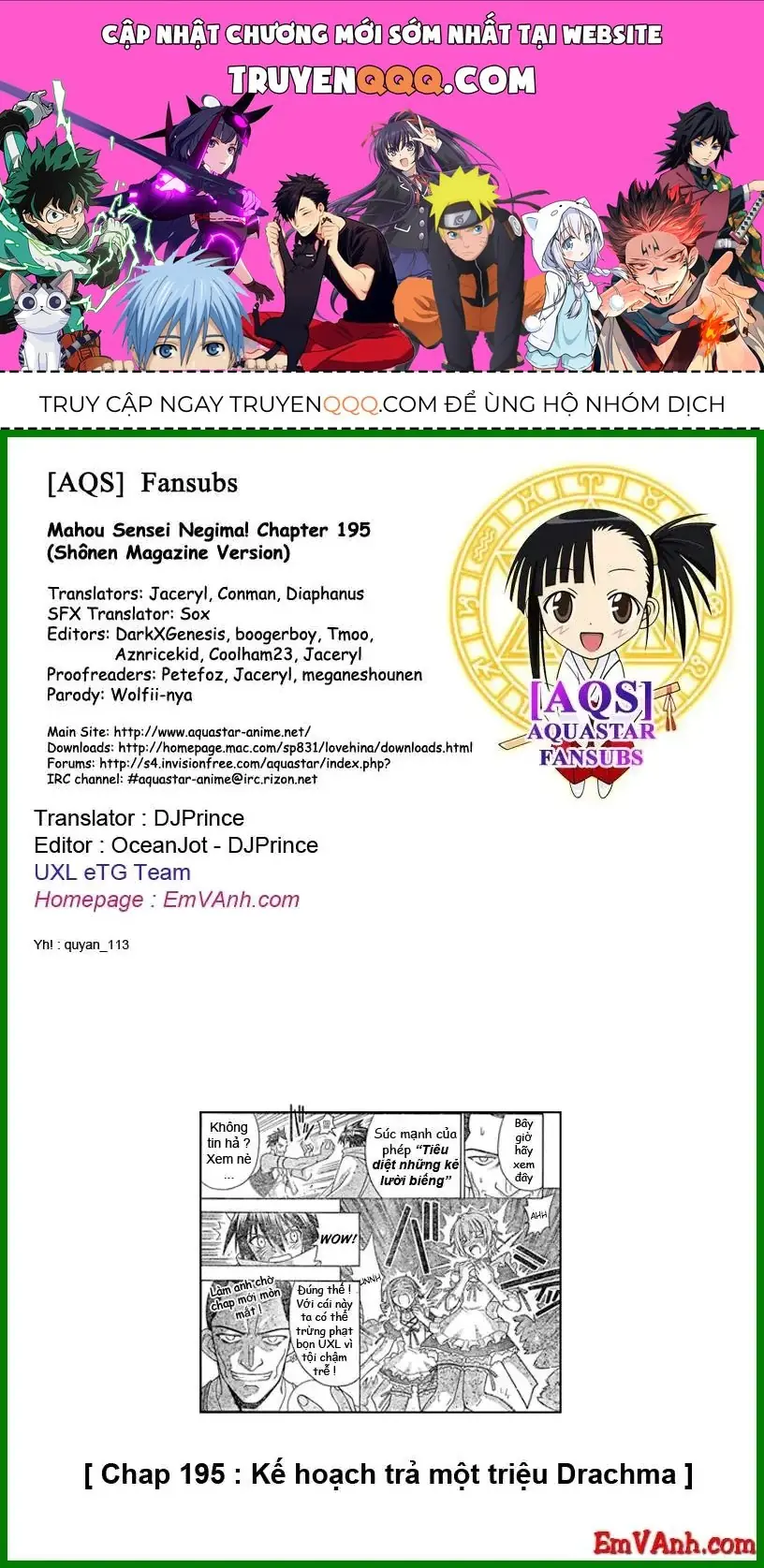 mahou sensei negima! Chapter 195 - Trang 2