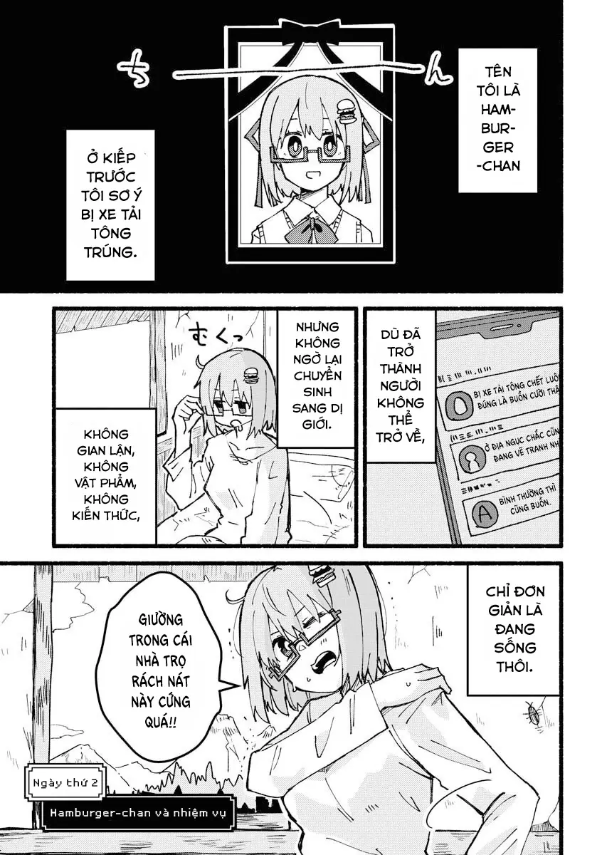 Nhật ký tranh chuyển sinh sang dị giới của Hamburger-chan Chapter 2 - Trang 2
