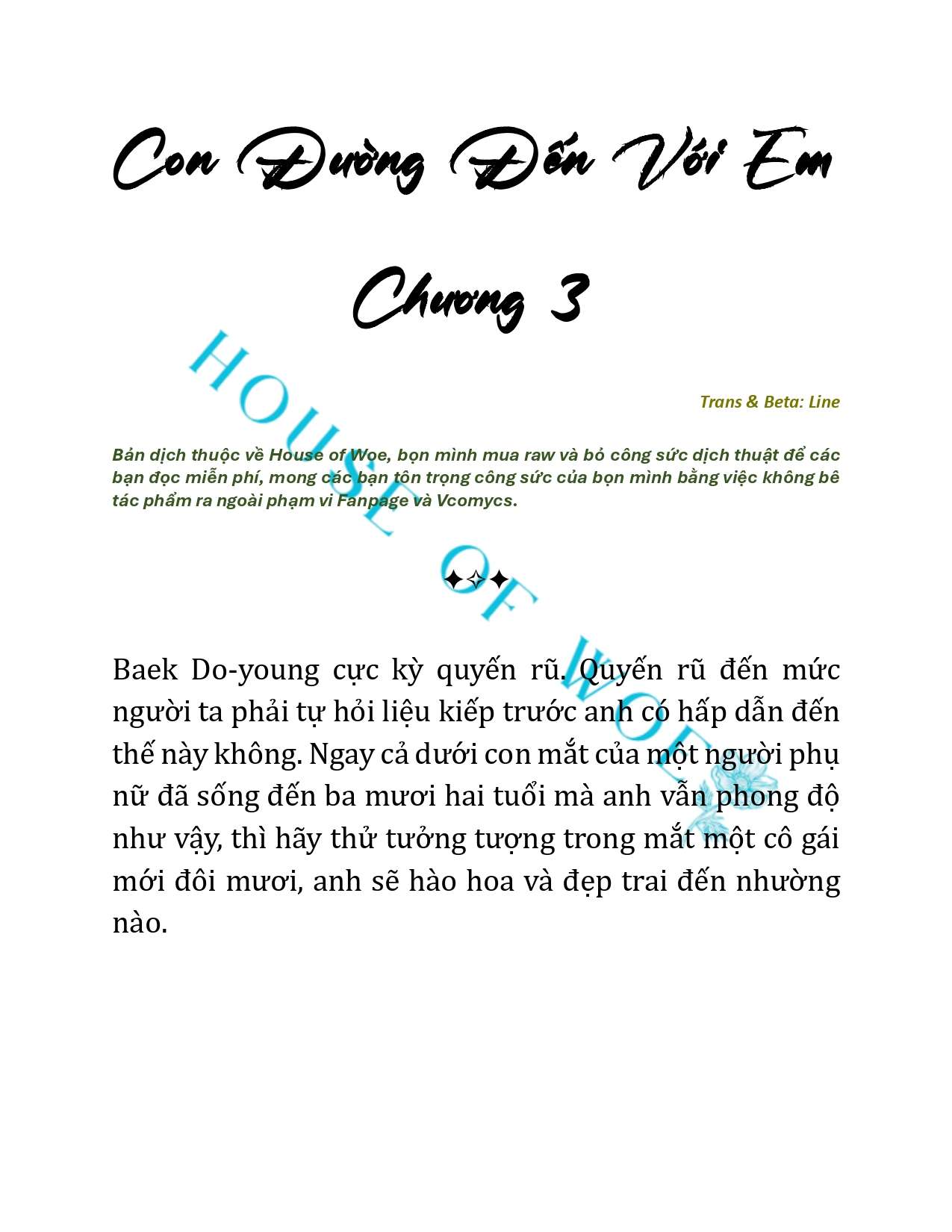 [NOVEL] CON ĐƯỜNG ĐẾN VỚI EM Chapter 3 - Trang 3
