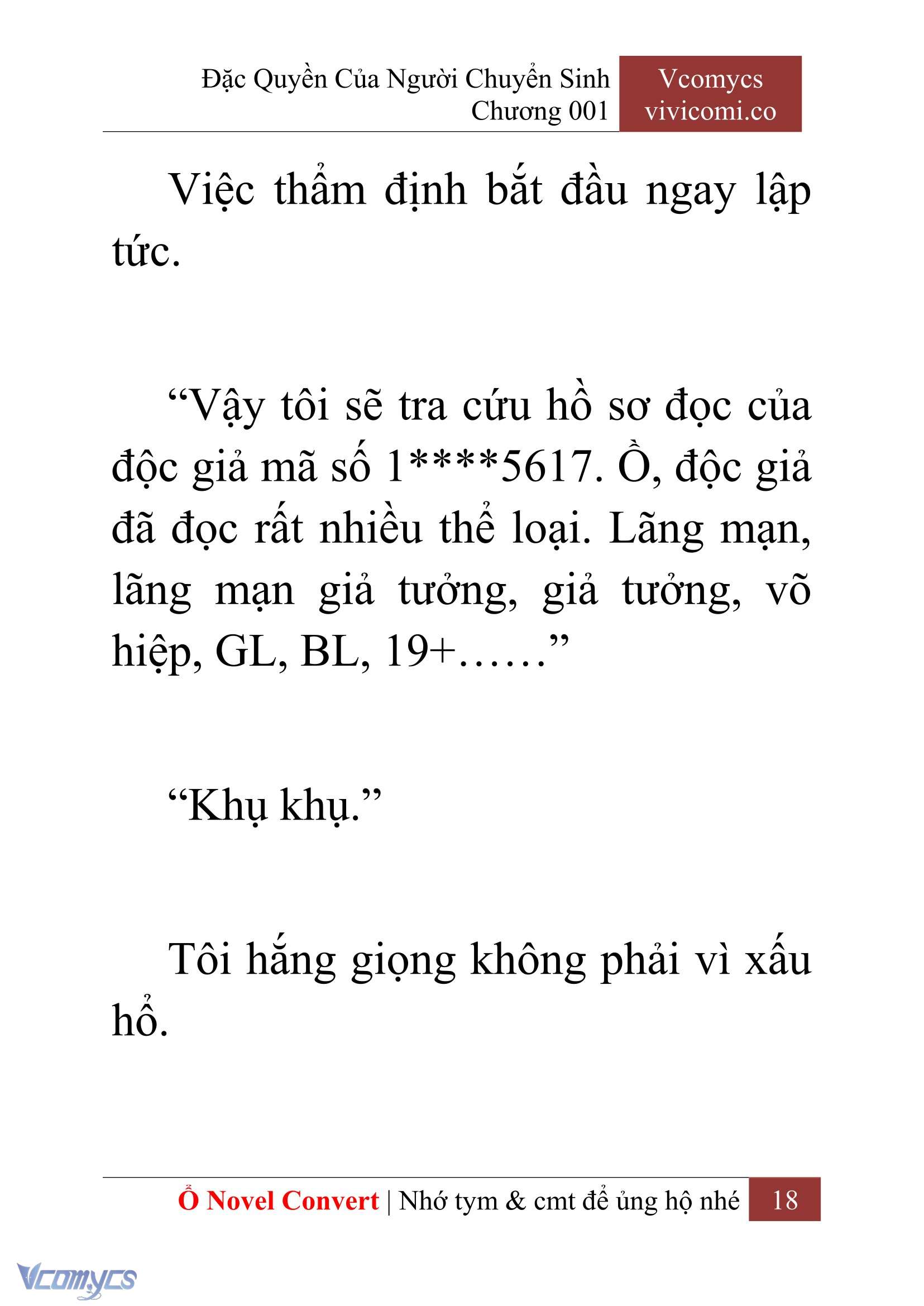 [Novel] Đặc Quyền Của Người Chuyển Sinh Chapter 1 - Trang 21
