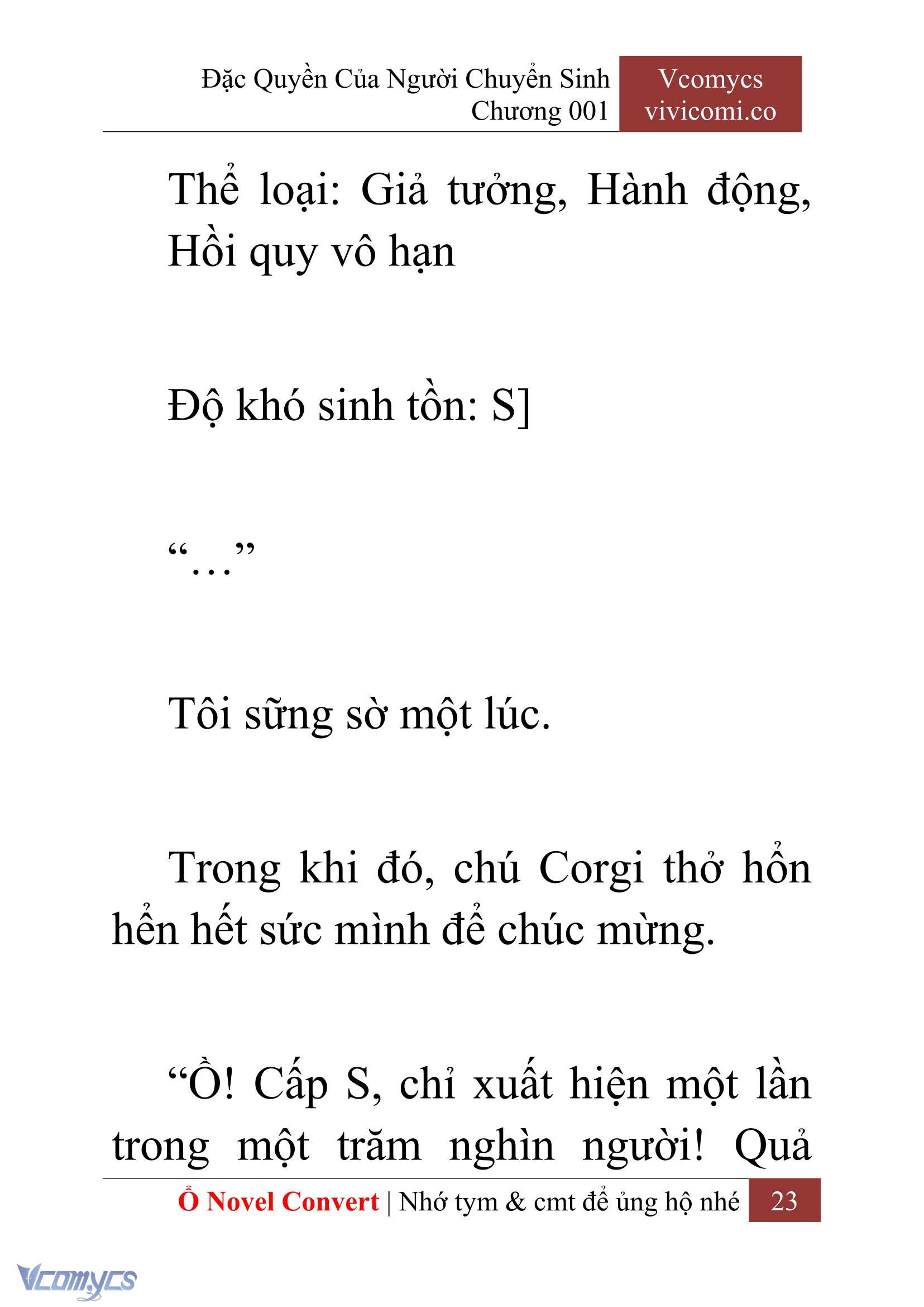 [Novel] Đặc Quyền Của Người Chuyển Sinh Chapter 1 - Trang 26