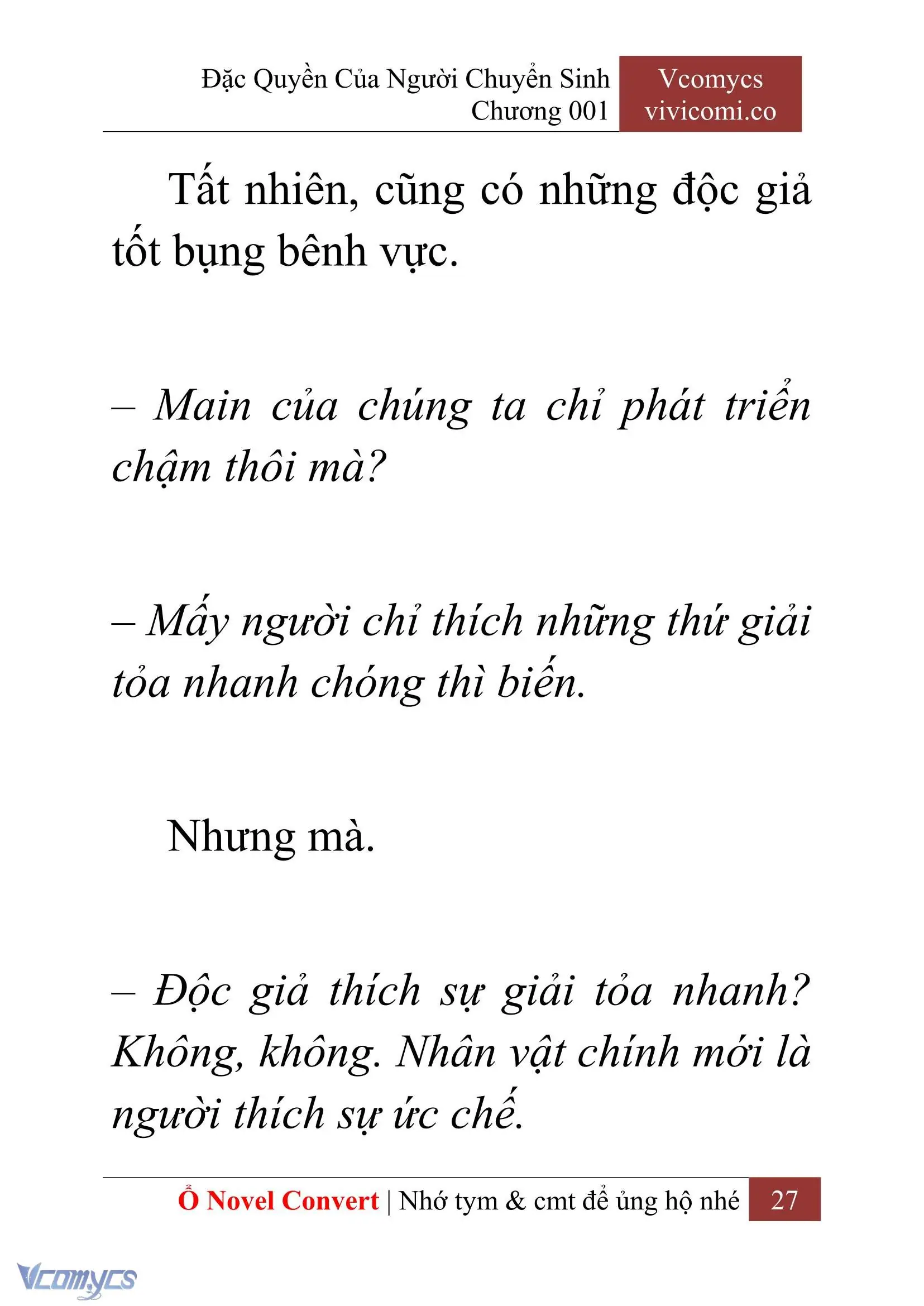 [Novel] Đặc Quyền Của Người Chuyển Sinh Chapter 1 - Trang 30