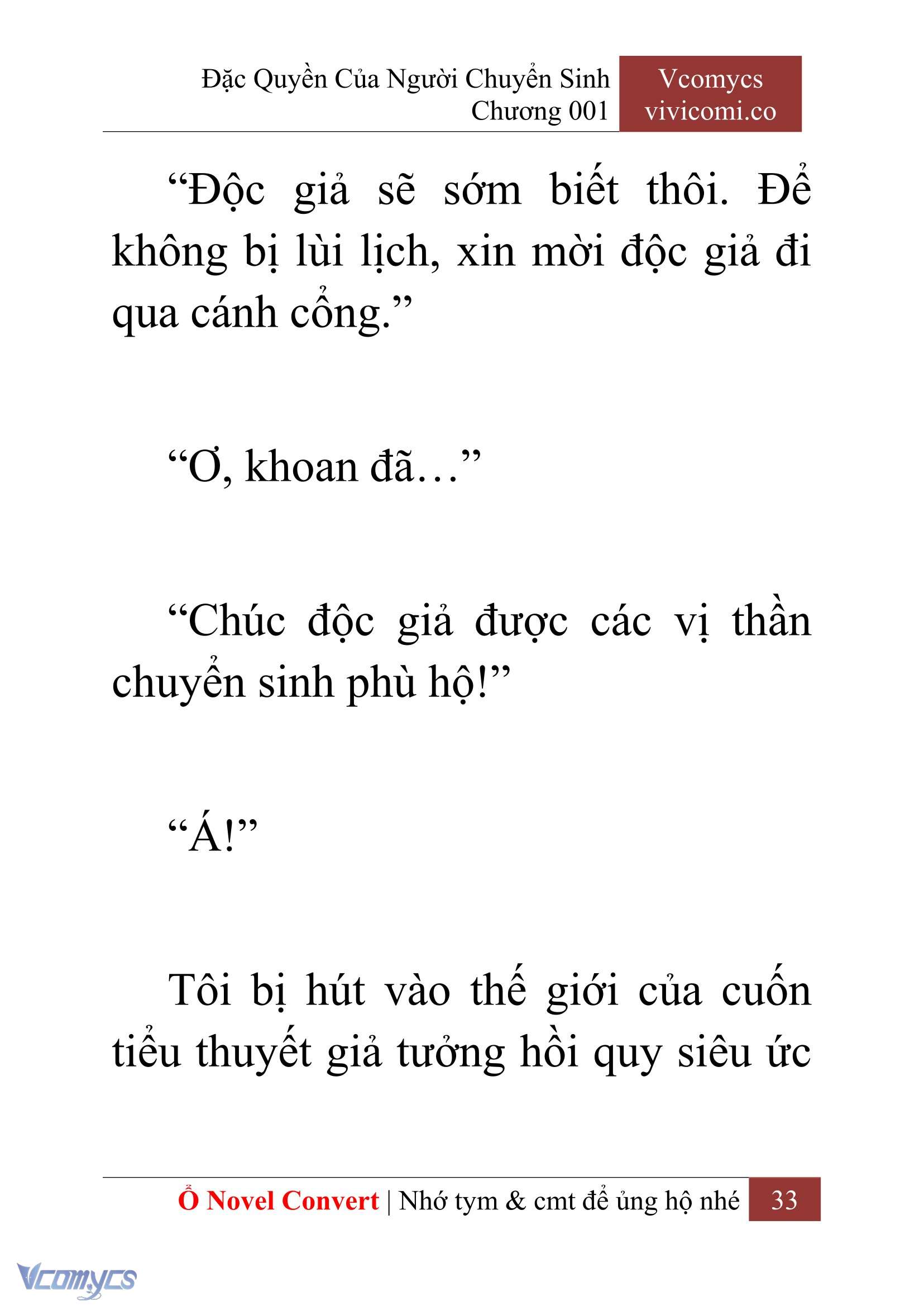 [Novel] Đặc Quyền Của Người Chuyển Sinh Chapter 1 - Trang 36