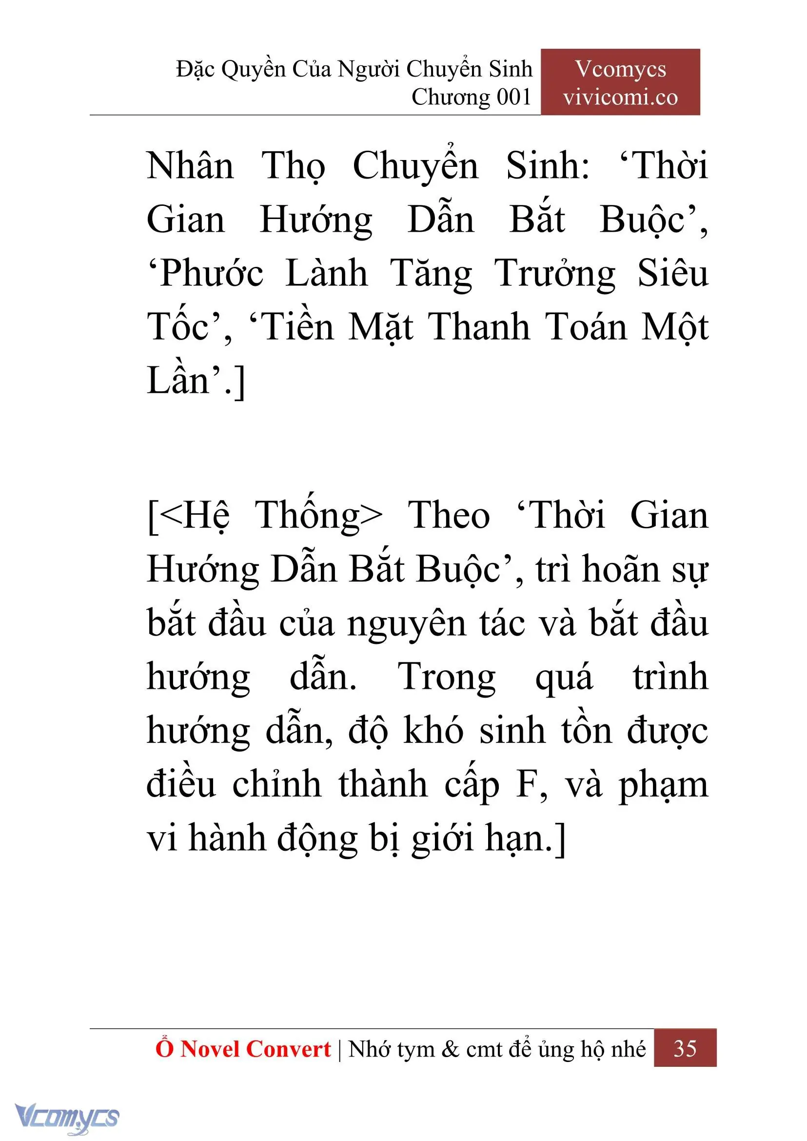 [Novel] Đặc Quyền Của Người Chuyển Sinh Chapter 1 - Trang 38