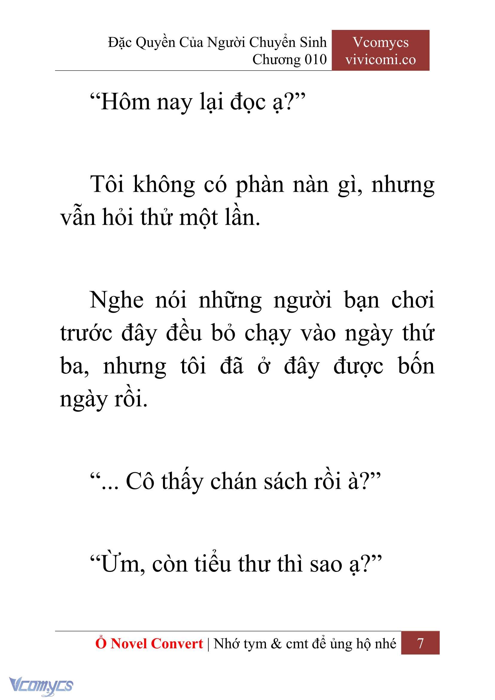 [Novel] Đặc Quyền Của Người Chuyển Sinh Chapter 10 - Trang 10
