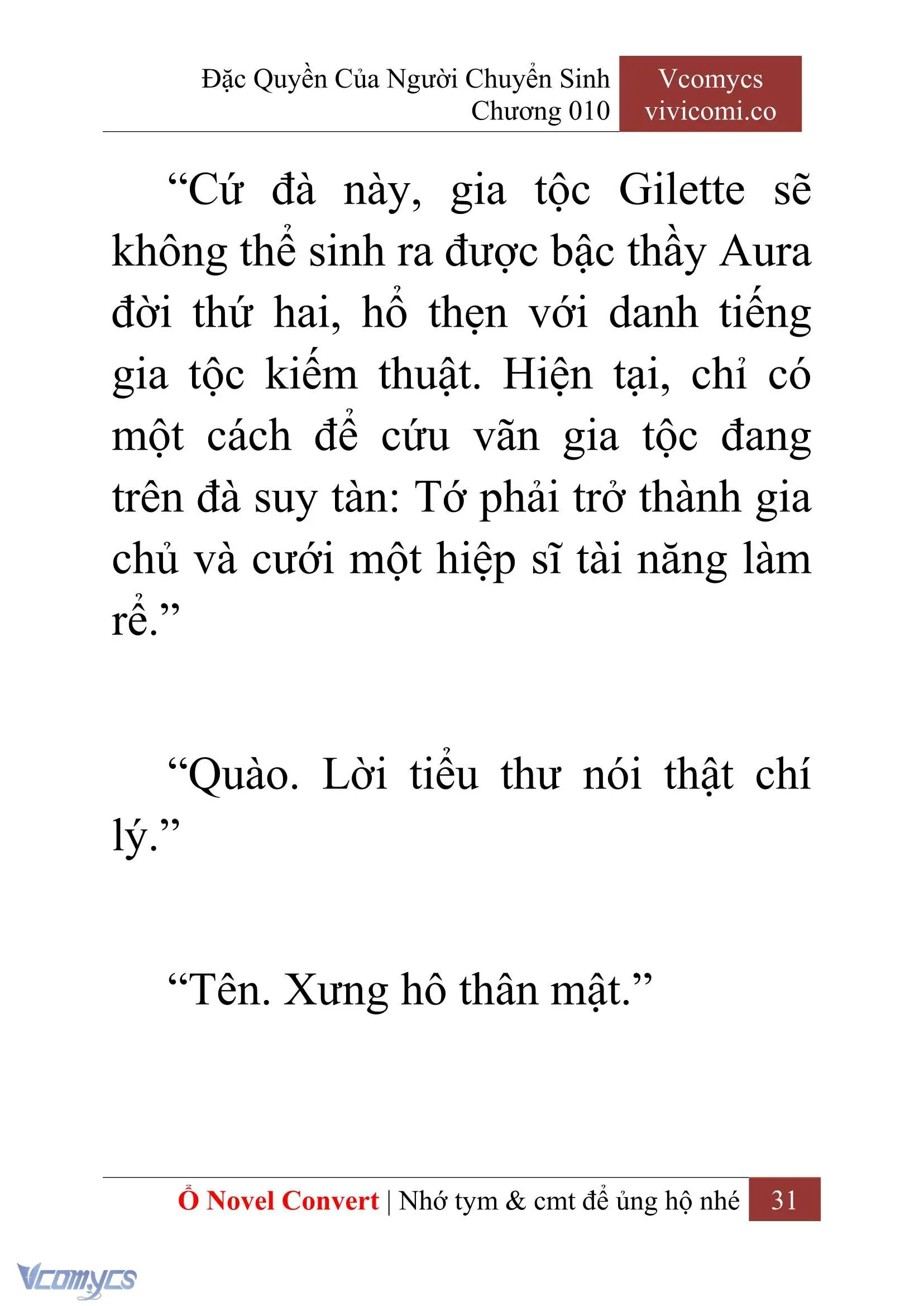 [Novel] Đặc Quyền Của Người Chuyển Sinh Chapter 10 - Trang 34