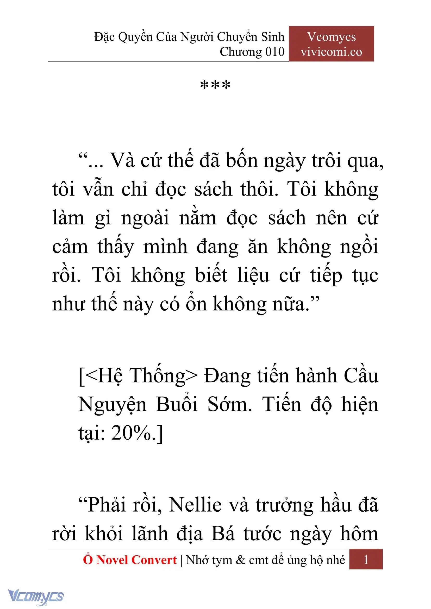 [Novel] Đặc Quyền Của Người Chuyển Sinh Chapter 10 - Trang 4