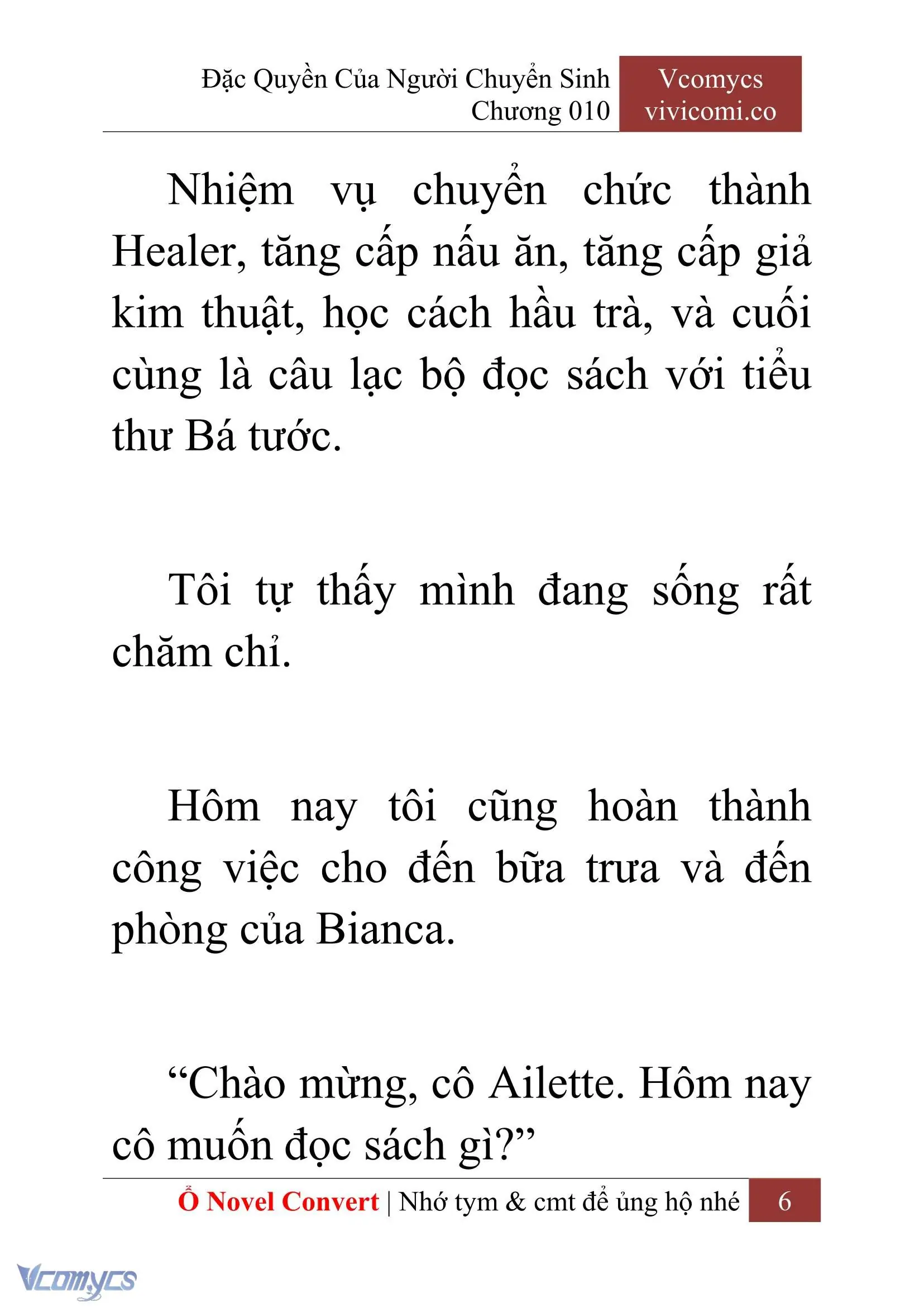[Novel] Đặc Quyền Của Người Chuyển Sinh Chapter 10 - Trang 9