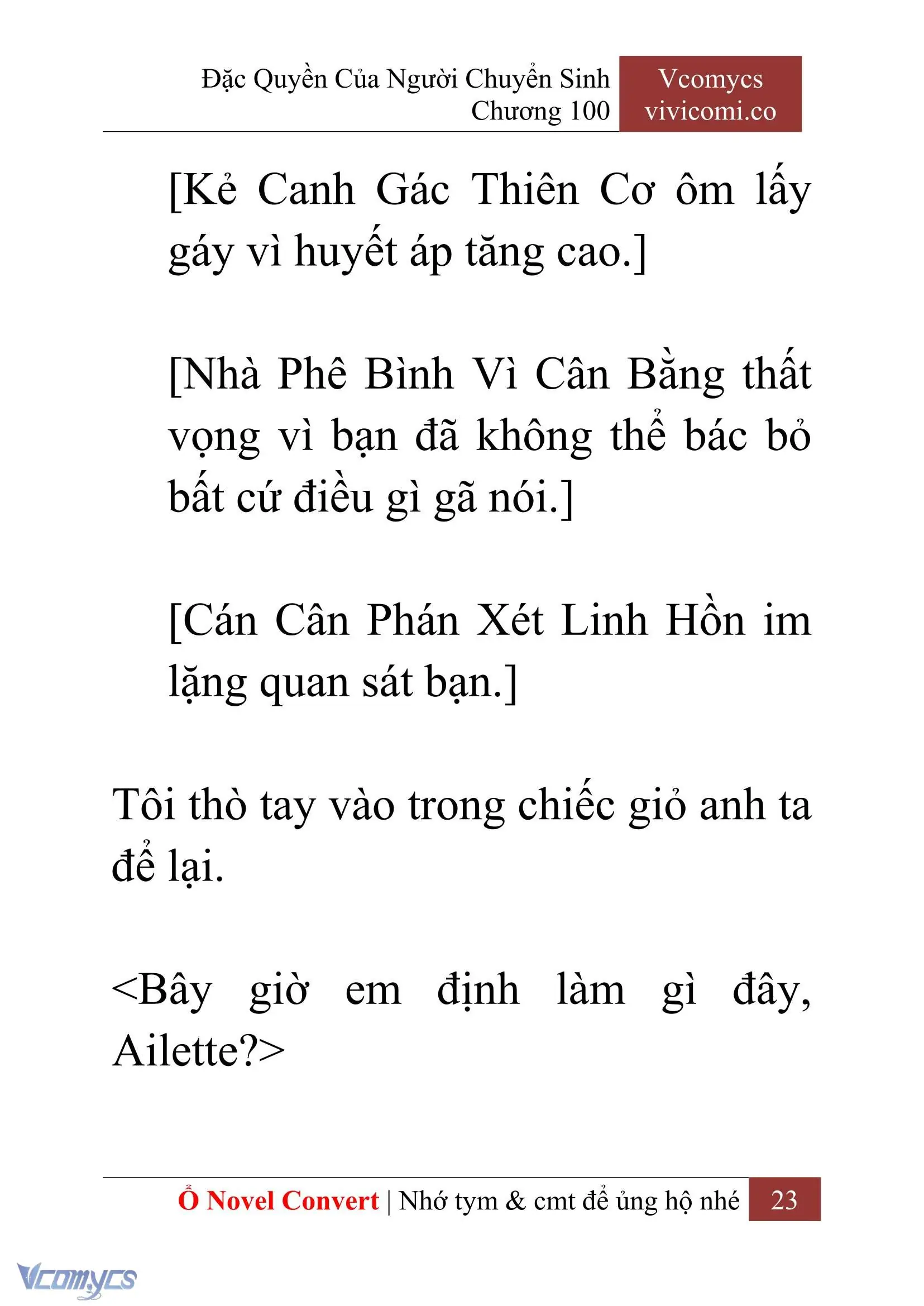 [Novel] Đặc Quyền Của Người Chuyển Sinh Chapter 100 - Trang 26