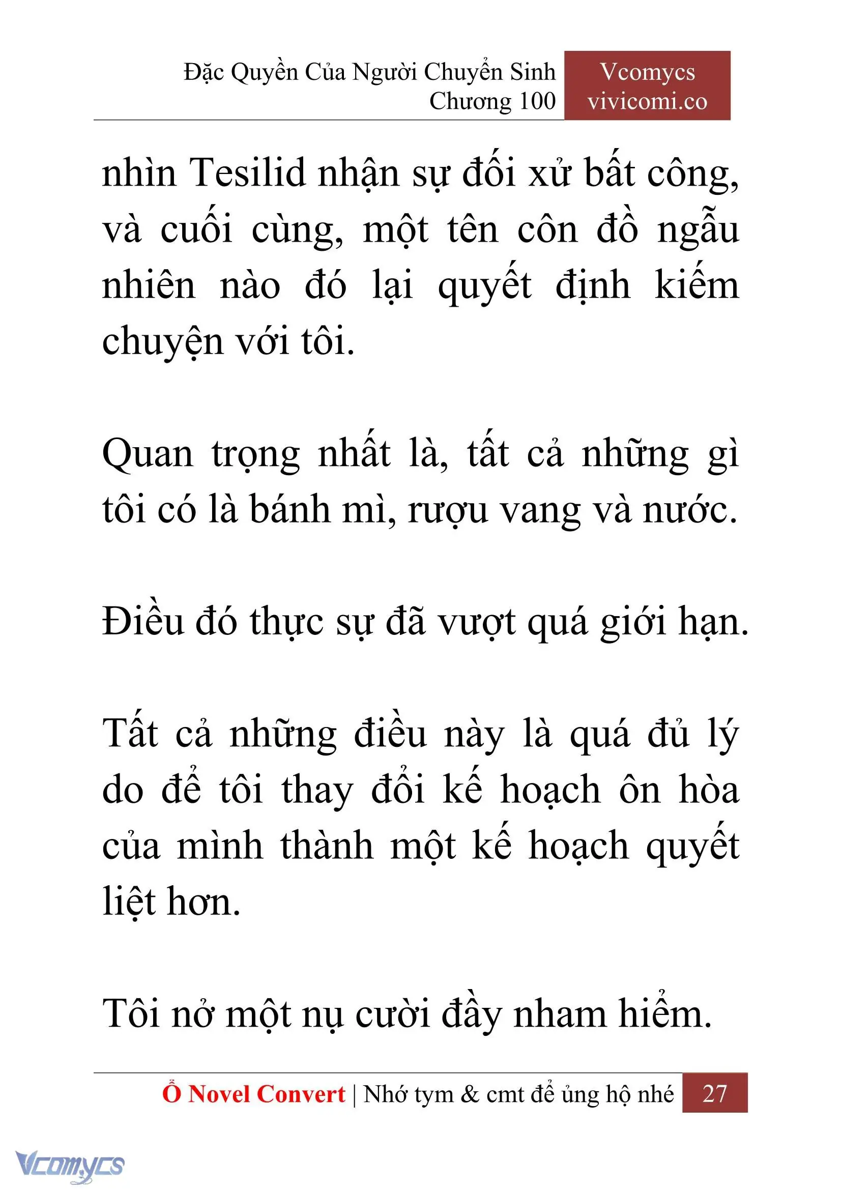 [Novel] Đặc Quyền Của Người Chuyển Sinh Chapter 100 - Trang 30